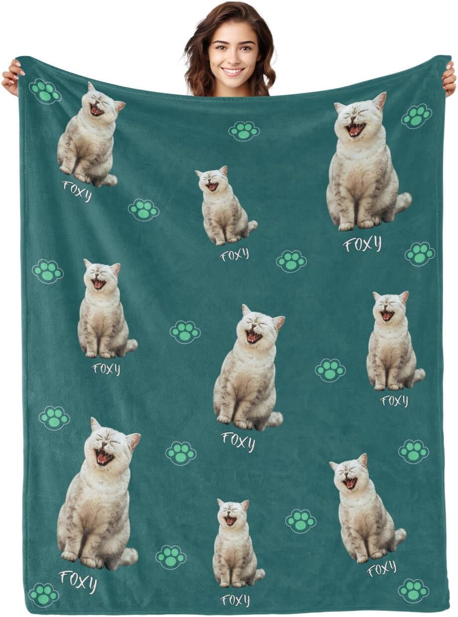 Custom Blanket with Photo and Name-A Loves Gift