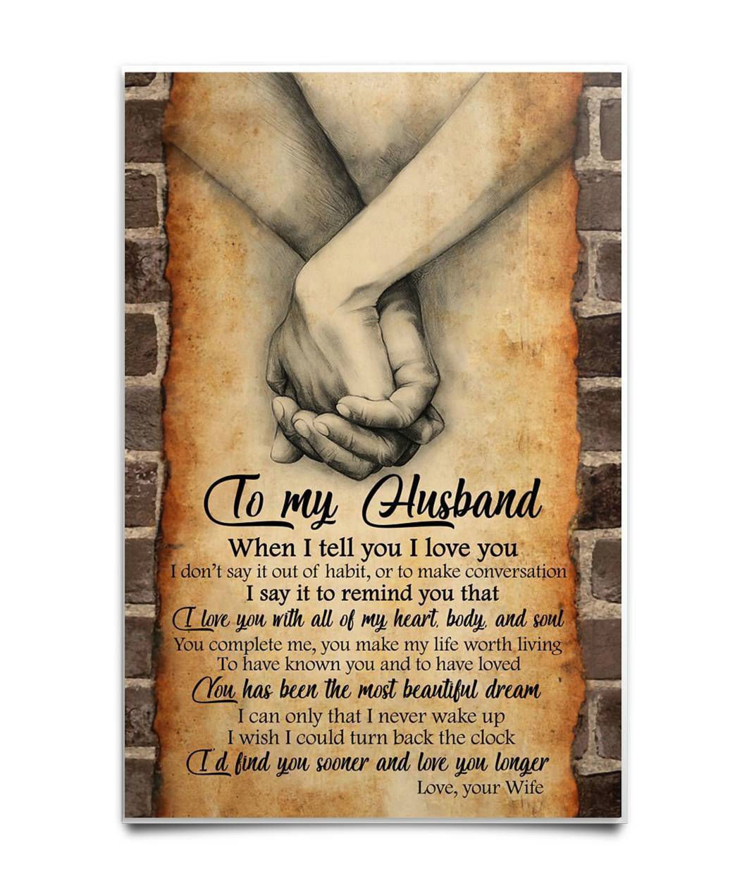 Perfect Gifts For Husband - To My Husband Poster Poster-A Loves Gift