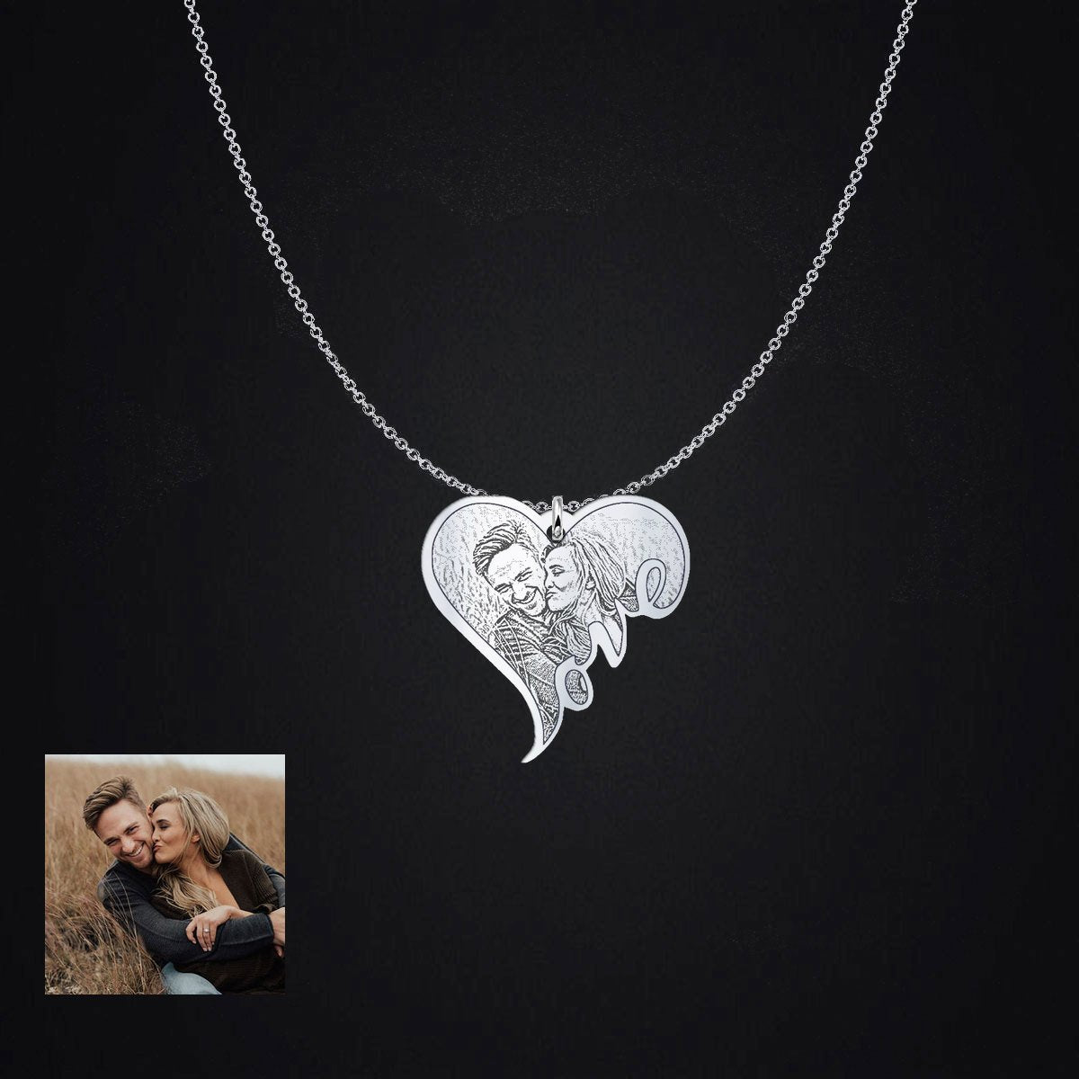 LOVE PHOTO PENDANT Sterling Silver Yes