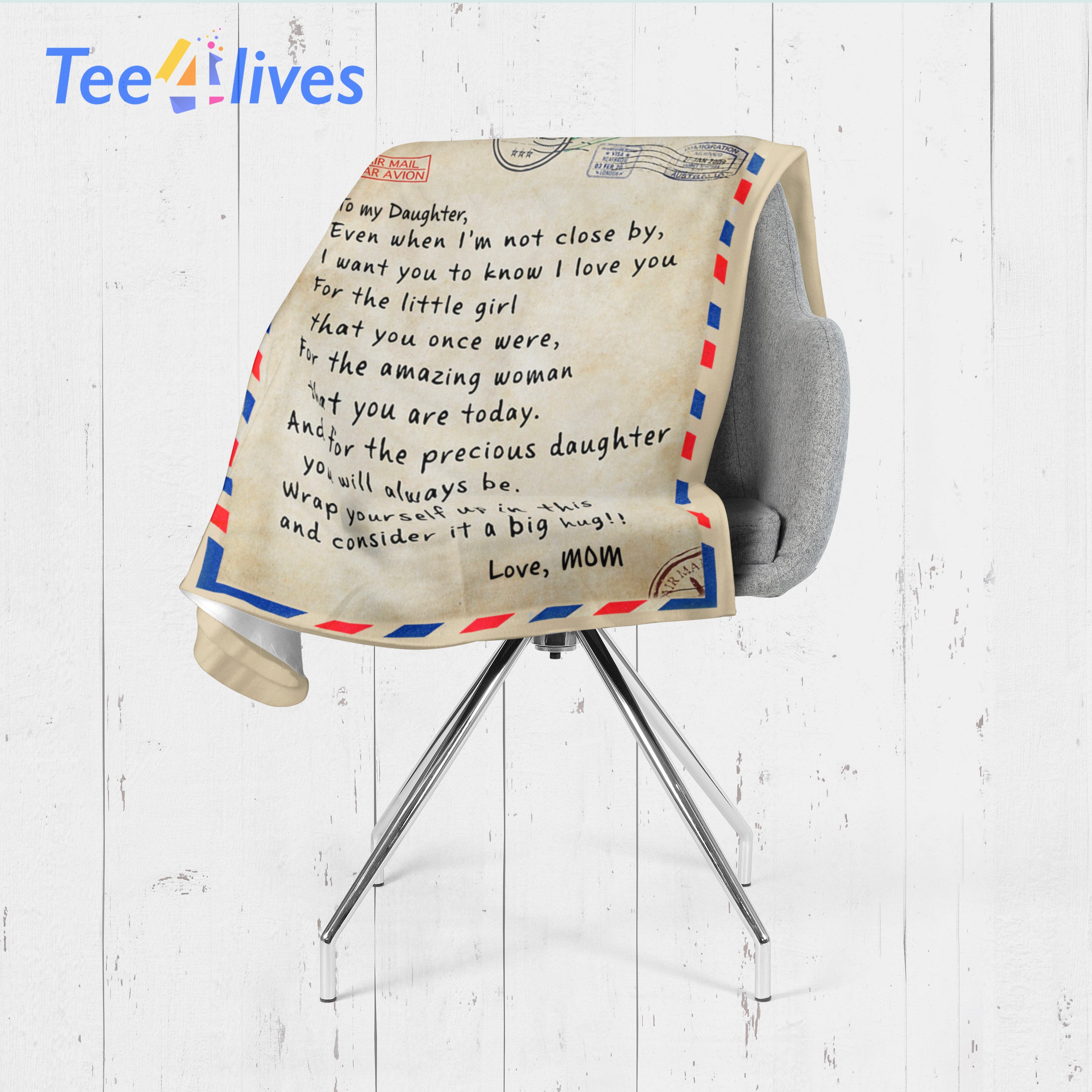 Custom Blanket Personalized Name Letter To My Daughter Blanket - Gift For Daughter-A Loves Gift