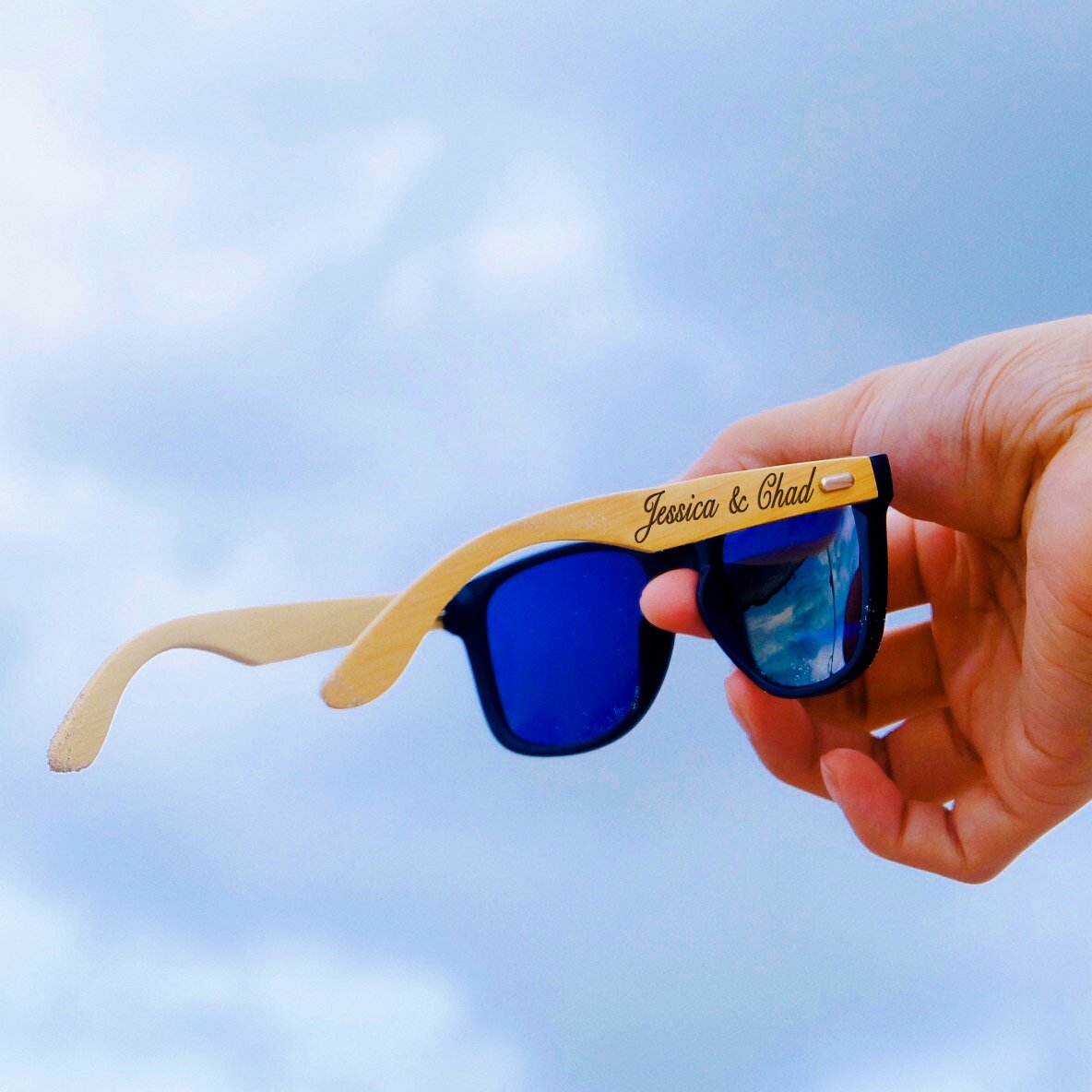 Customized Wooden Engraved Sunglasses-A Loves Gift