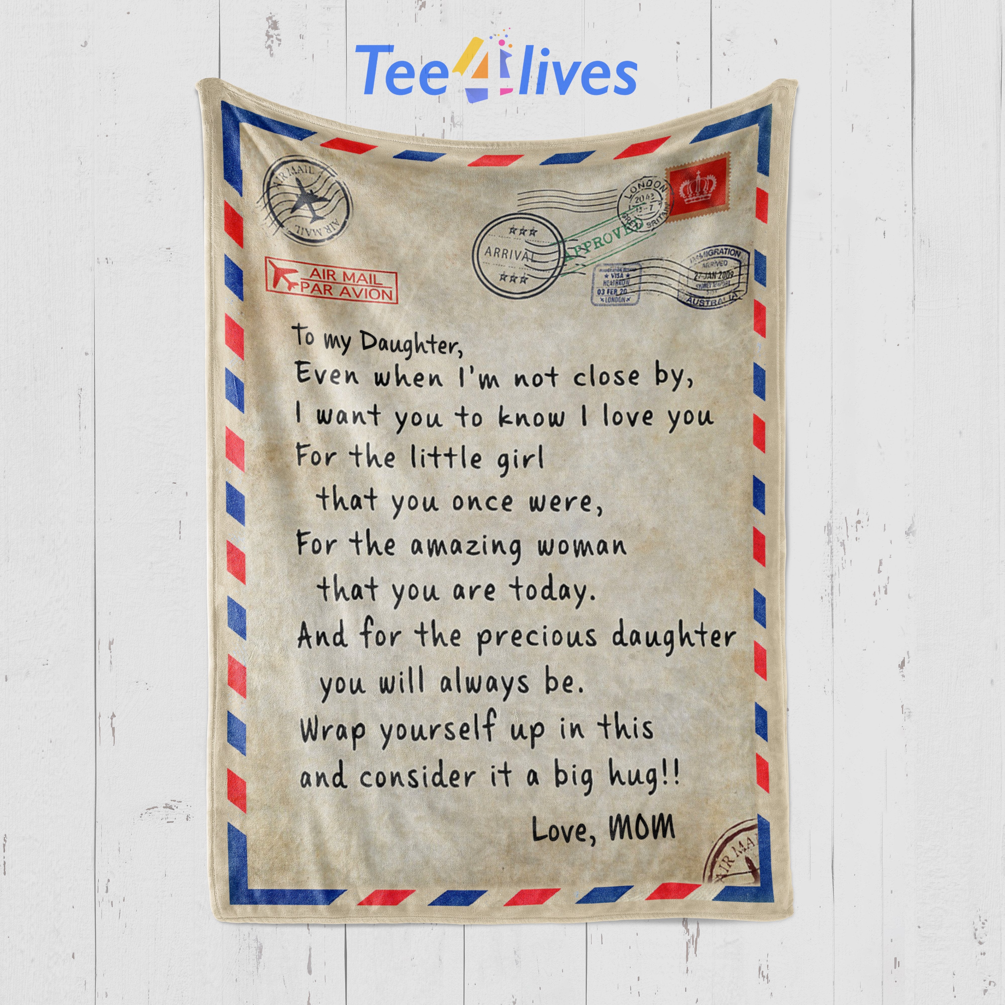 Custom Blanket Personalized Name Letter To My Daughter Blanket - Gift For Daughter-A Loves Gift