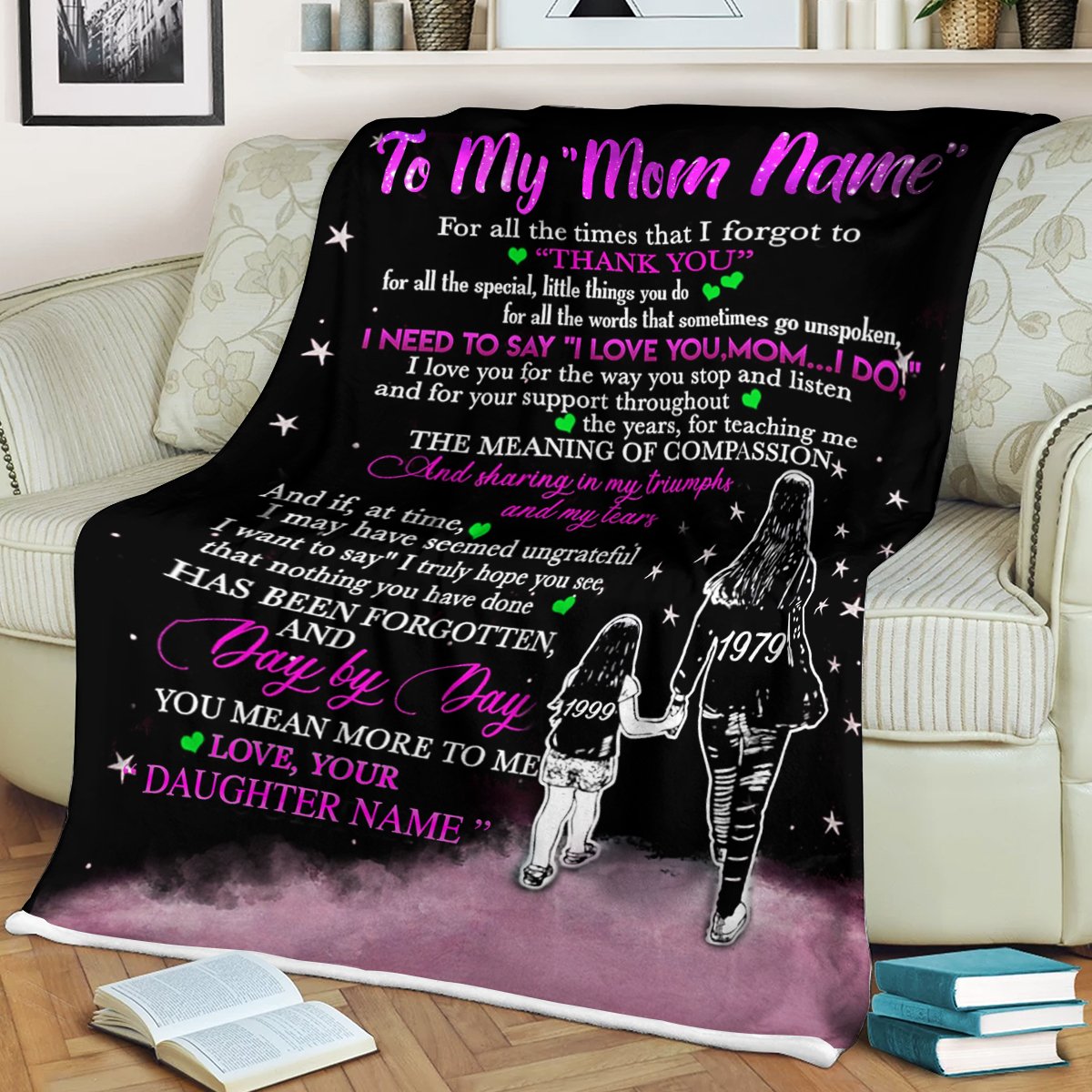 Custom Blanket To My Mom Personalized Blanket - Gift For Mom - Fleece Blanket-A Loves Gift
