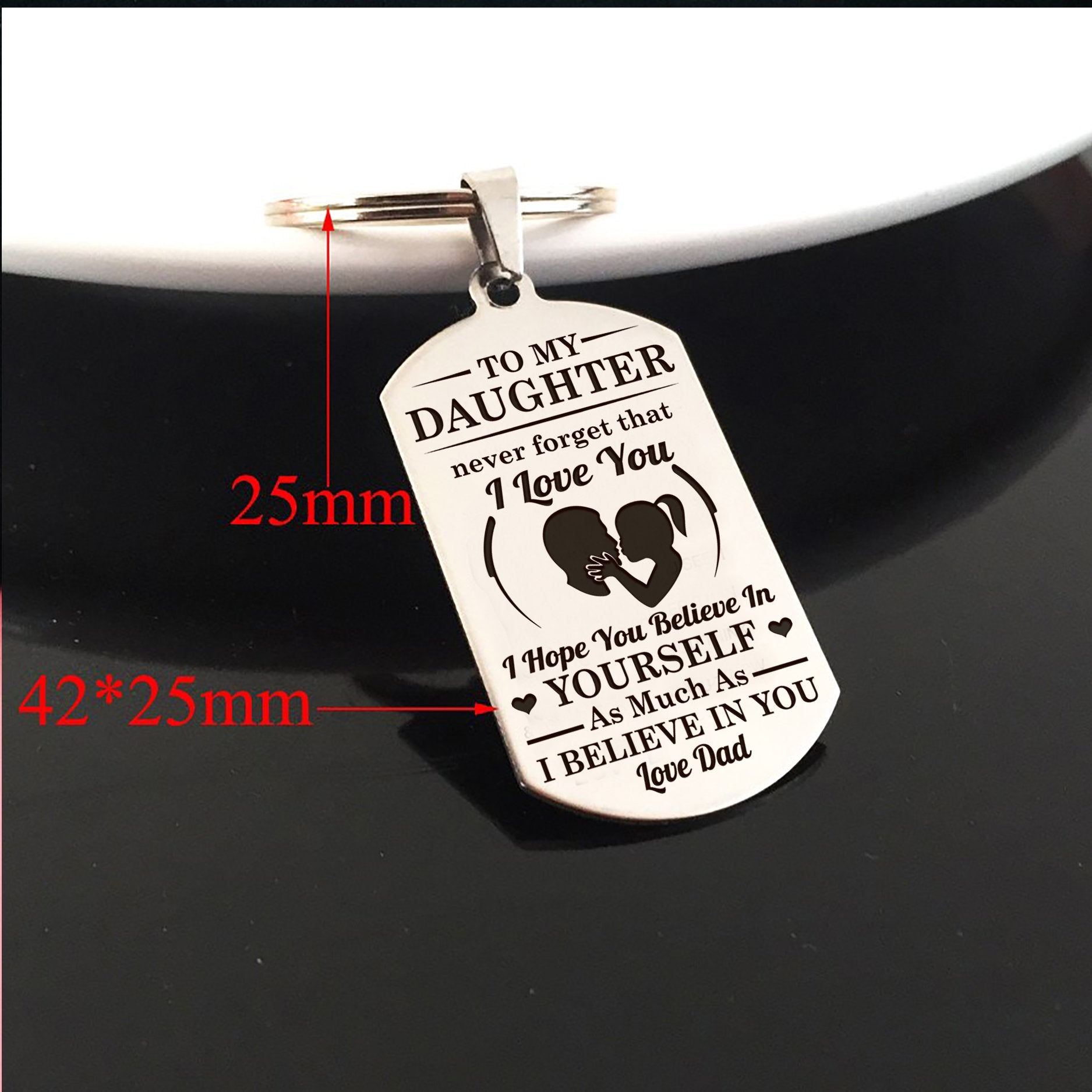 DAUGHTER DAD - BELIEVE - KEY CHAIN 1 