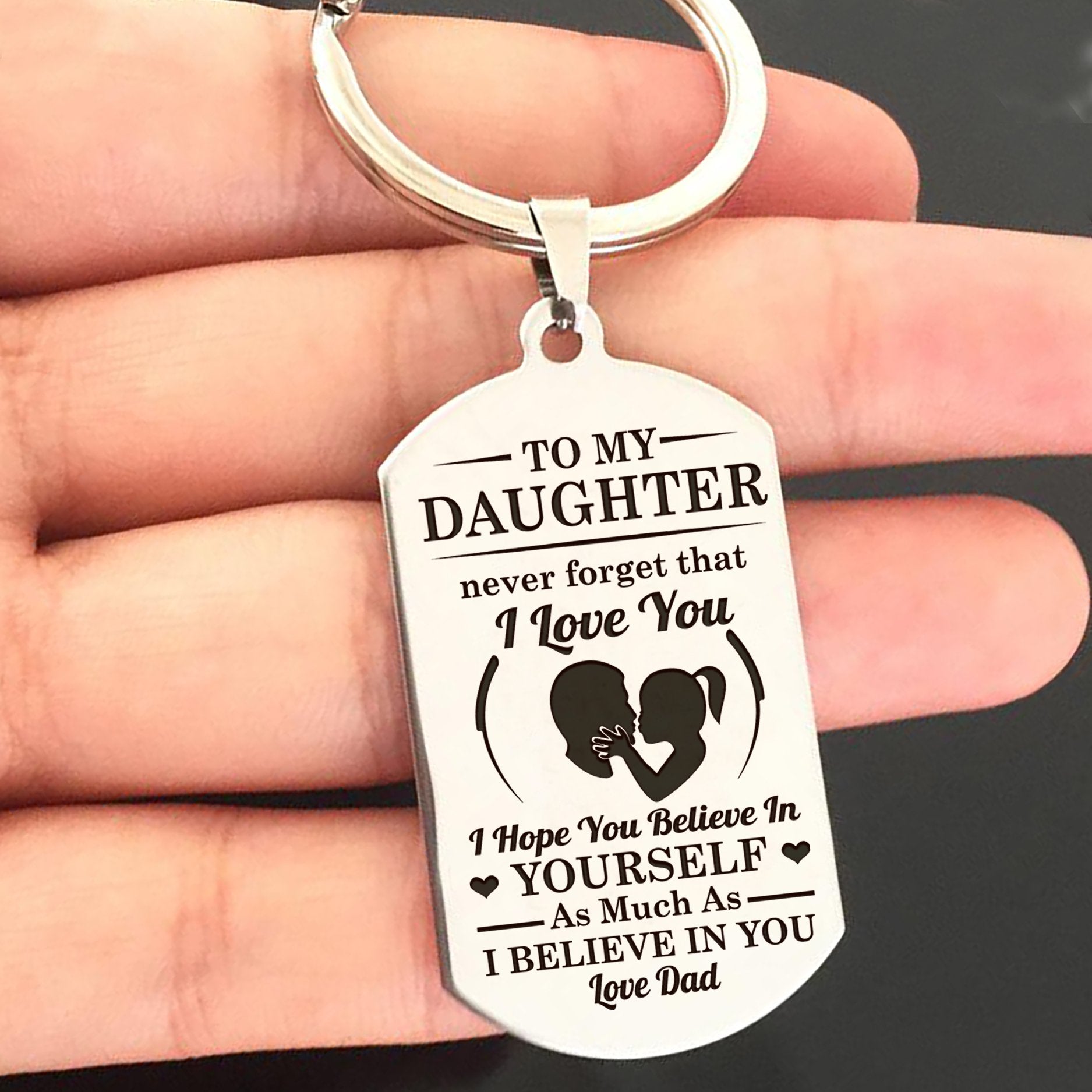 DAUGHTER DAD - BELIEVE - KEY CHAIN 1