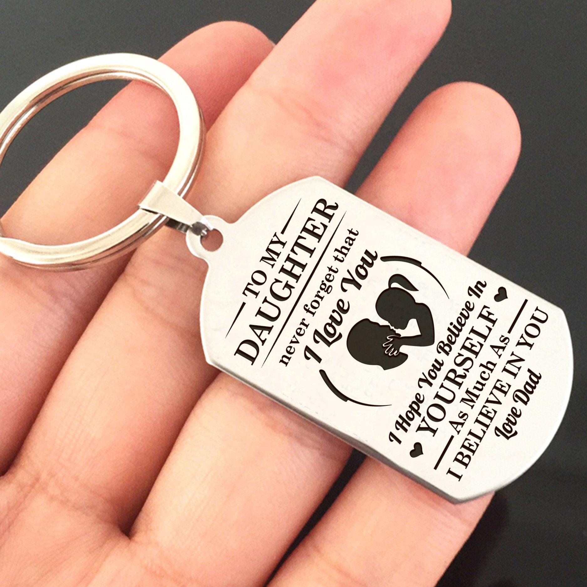 DAUGHTER DAD - BELIEVE - KEY CHAIN 1