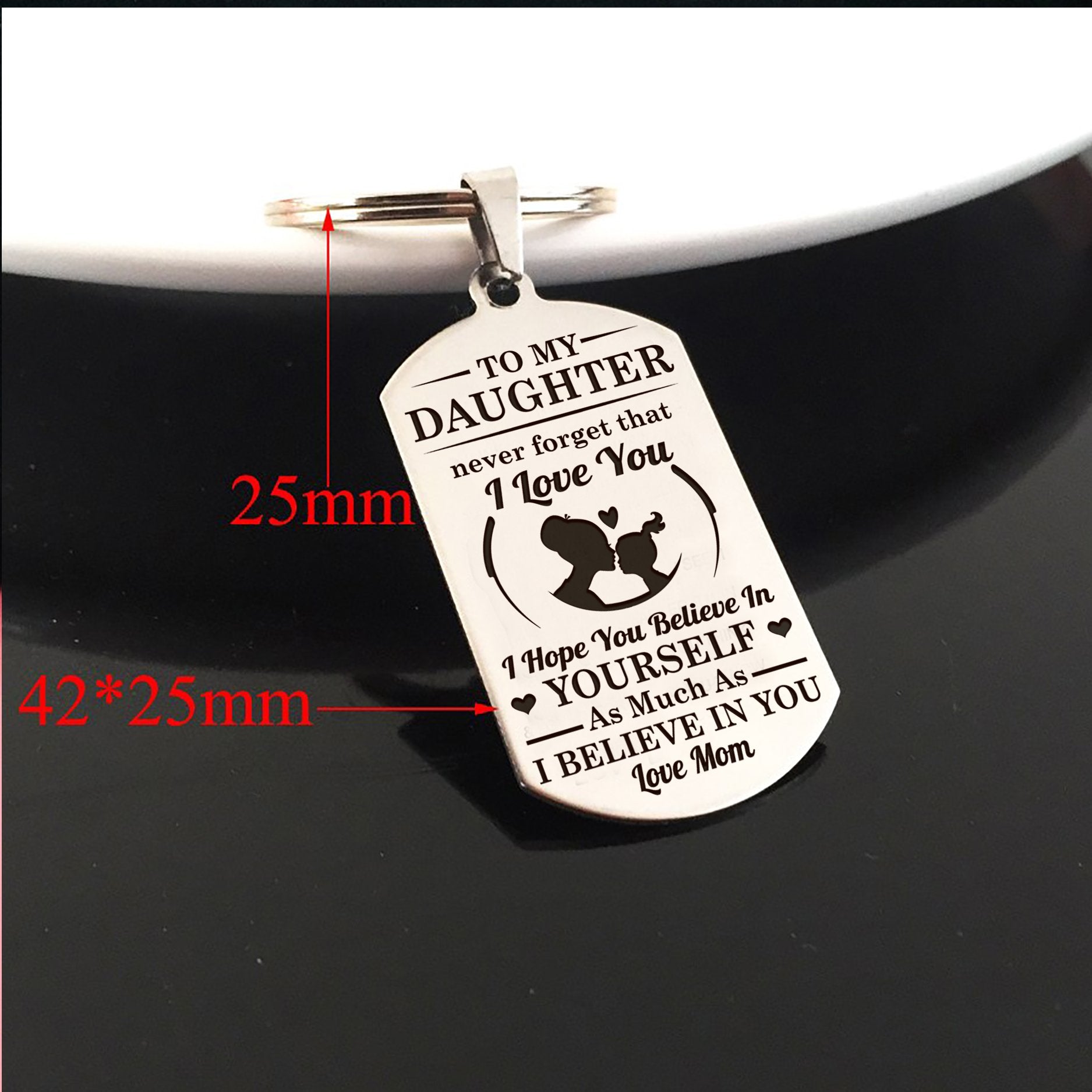 DAUGHTER MOM - BELIEVE - KEY CHAIN 1 