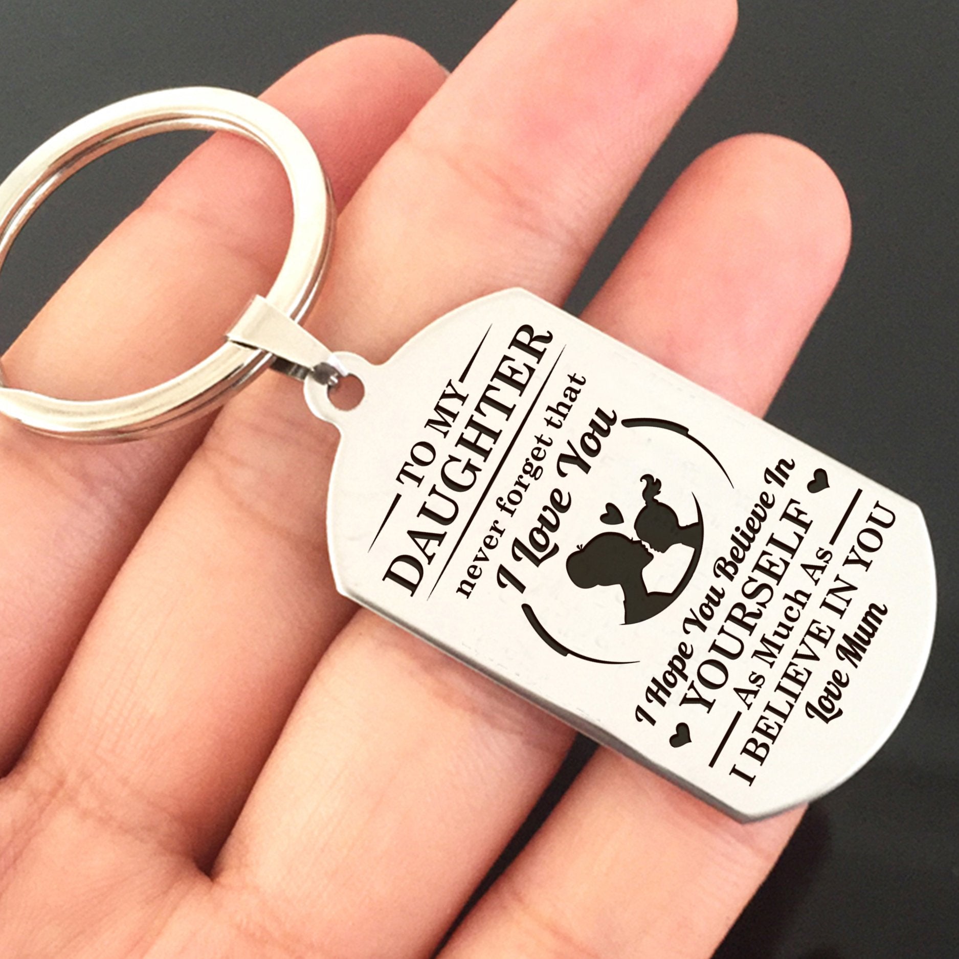 DAUGHTER MUM - BELIEVE - KEY CHAIN 1