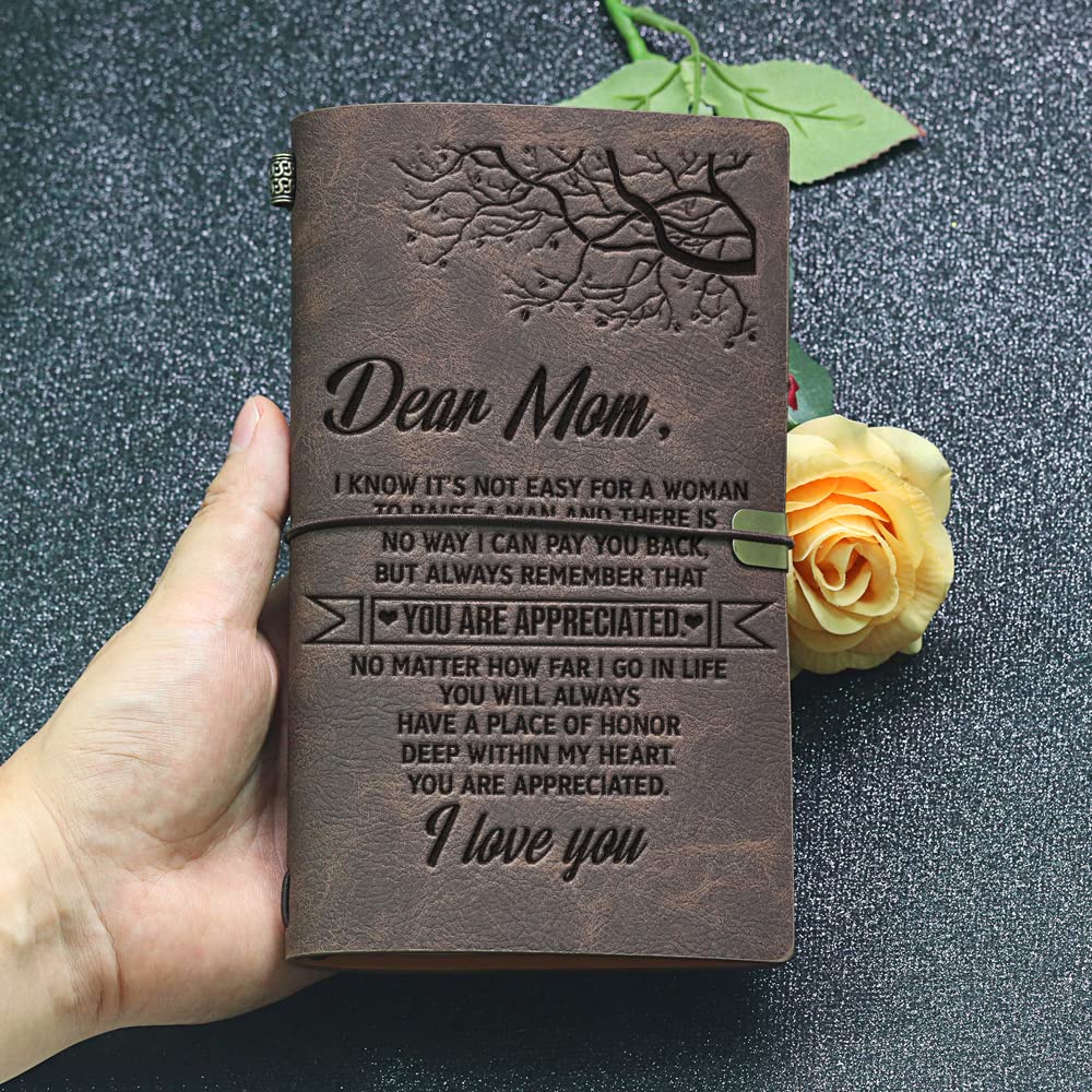 for Mom Leather Journal Notebook from Daughter Son-A Loves Gift