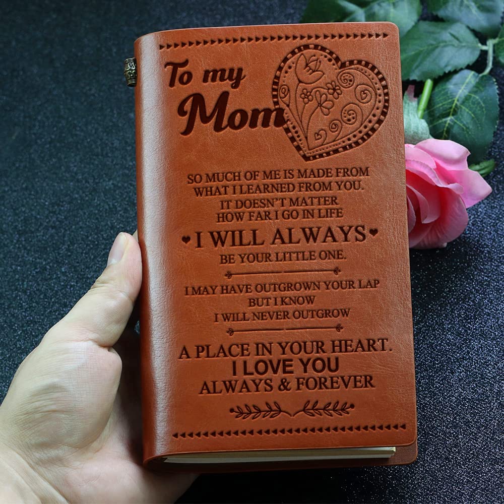 for Mom Leather Journal Notebook from Daughter Son-A Loves Gift