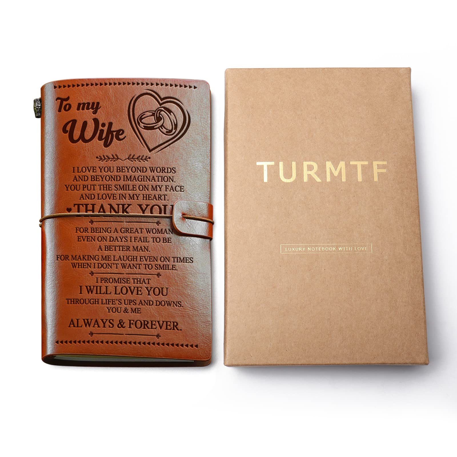 Wife Leather Journal Notebook Gift from Husband-A Loves Gift