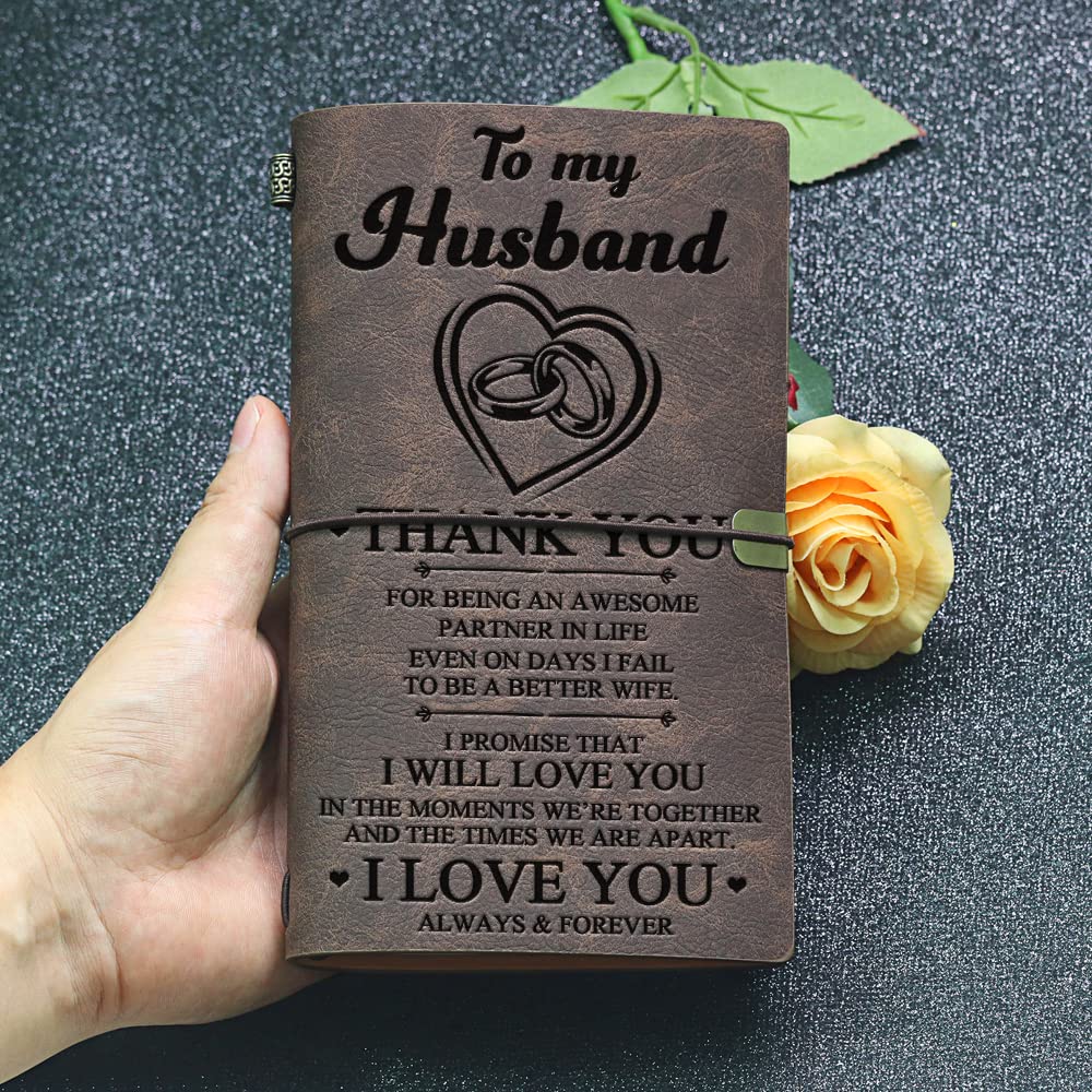 Notebook for My Husband from Wife ,Leather Journal for husband-A Loves Gift