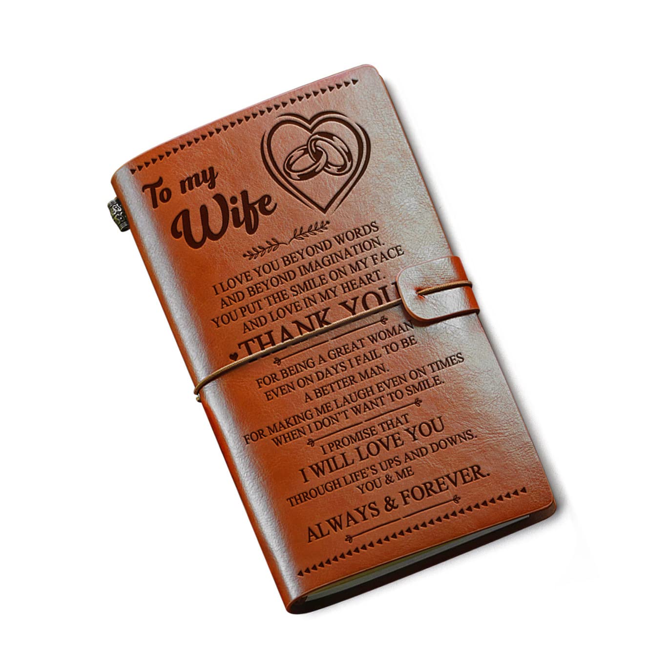 Wife Leather Journal Notebook Gift from Husband-A Loves Gift
