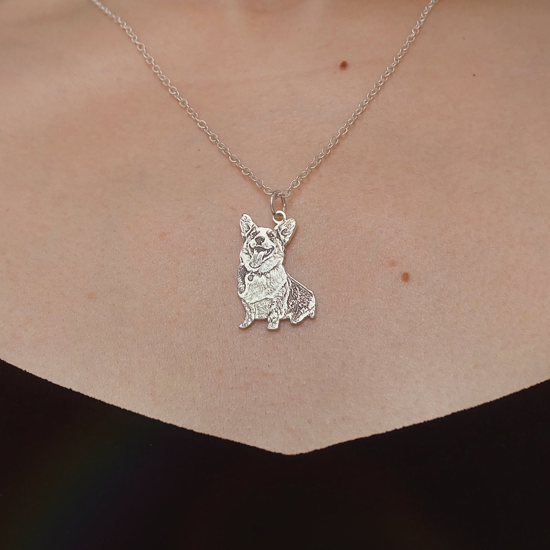 Personalized Photo Necklace Sterling Silver-A Loves Gift