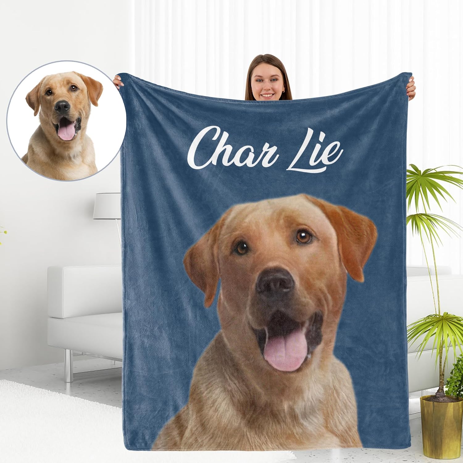 Custom Blanket with Photo and Name-A Loves Gift