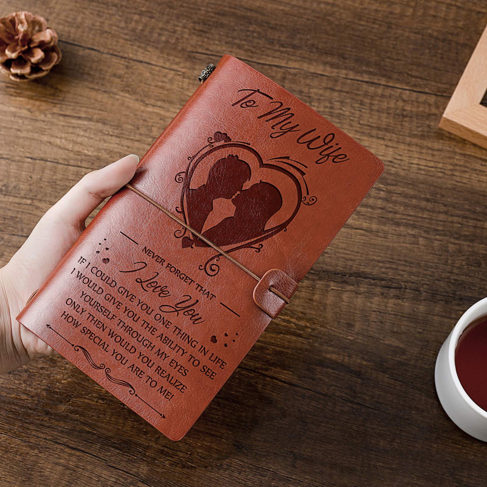 Wife Gifts from Husband ,Leather Journal Book-A Loves Gift