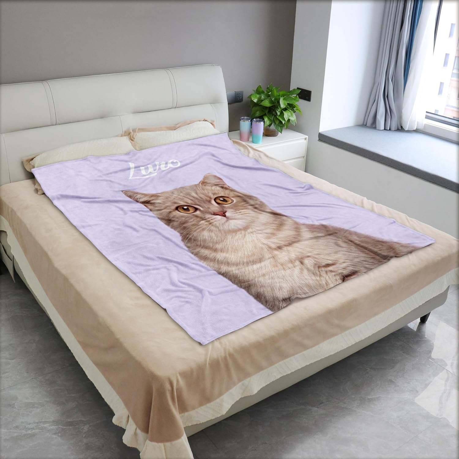 Custom Blanket with Photo and Name-A Loves Gift