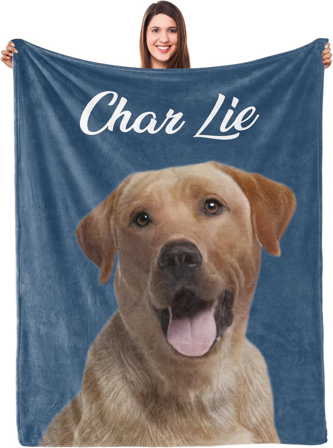 Custom Blanket with Photo and Name-A Loves Gift