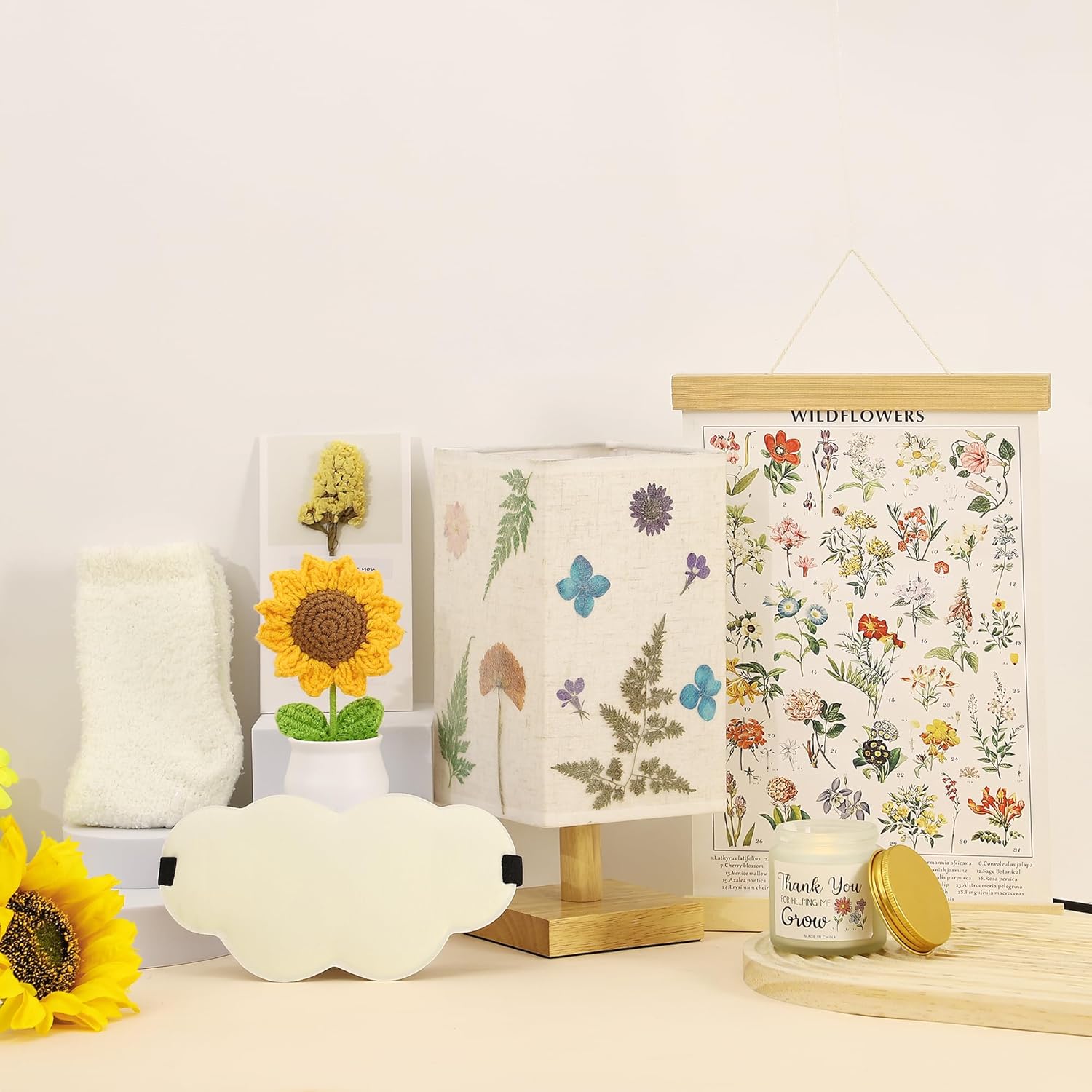 Flower Table Lamp Christmas Bedside Lamps Decor Gifts