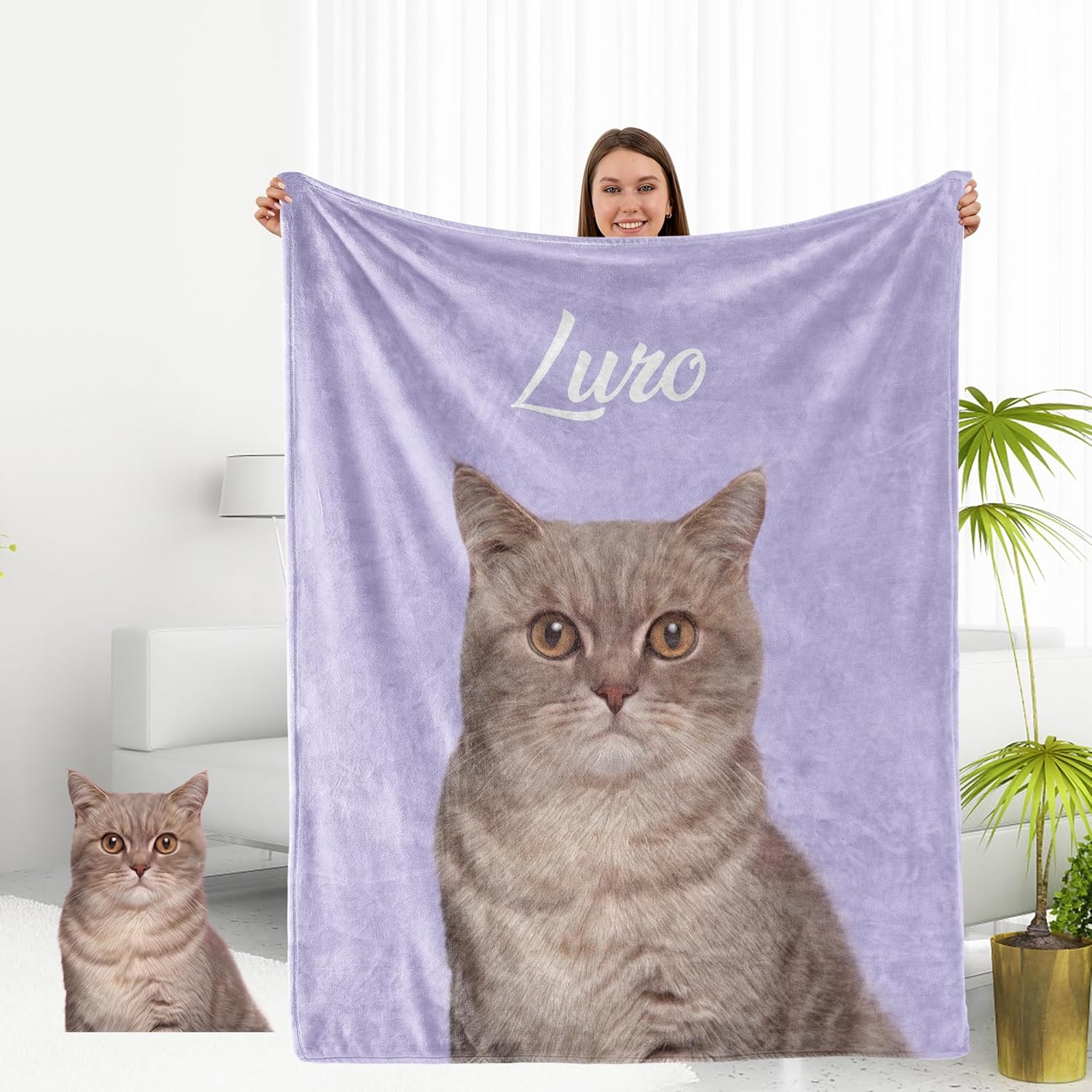 Custom Blanket with Photo and Name-A Loves Gift