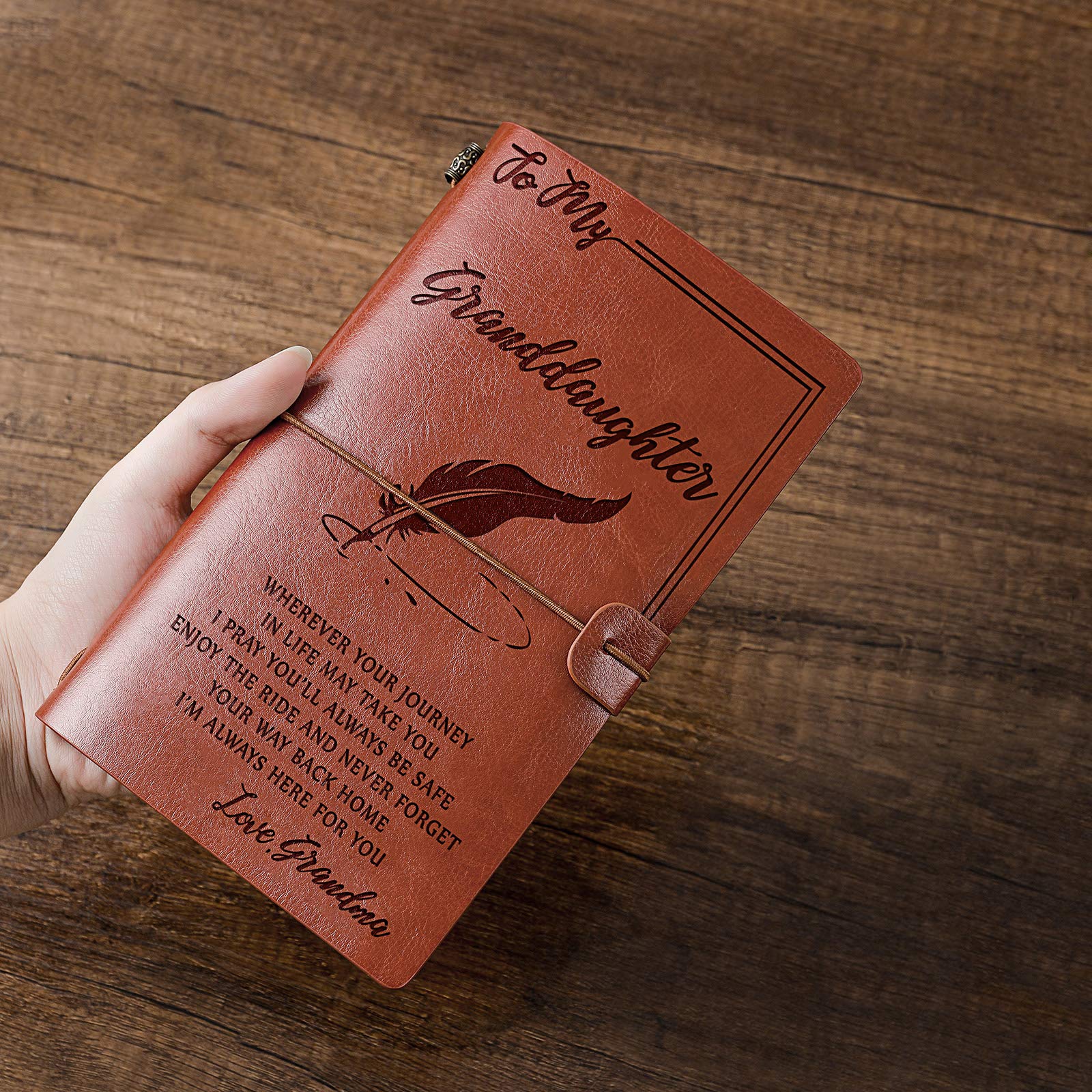 Journal Notebook to Granddaughter Gift from Grandma Back to School Gift for Student Leather Journal-A Loves Gift