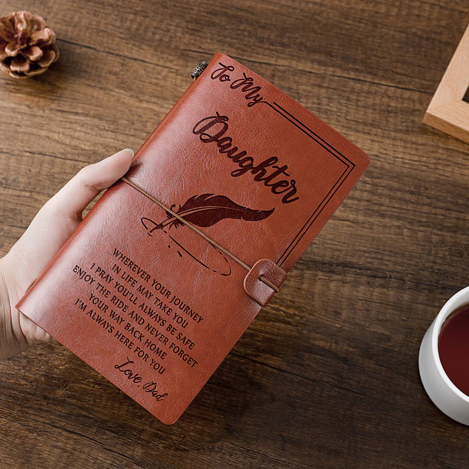 Daughter Leather Journal Drawing Sketch Book Travel Notebook-A Loves Gift