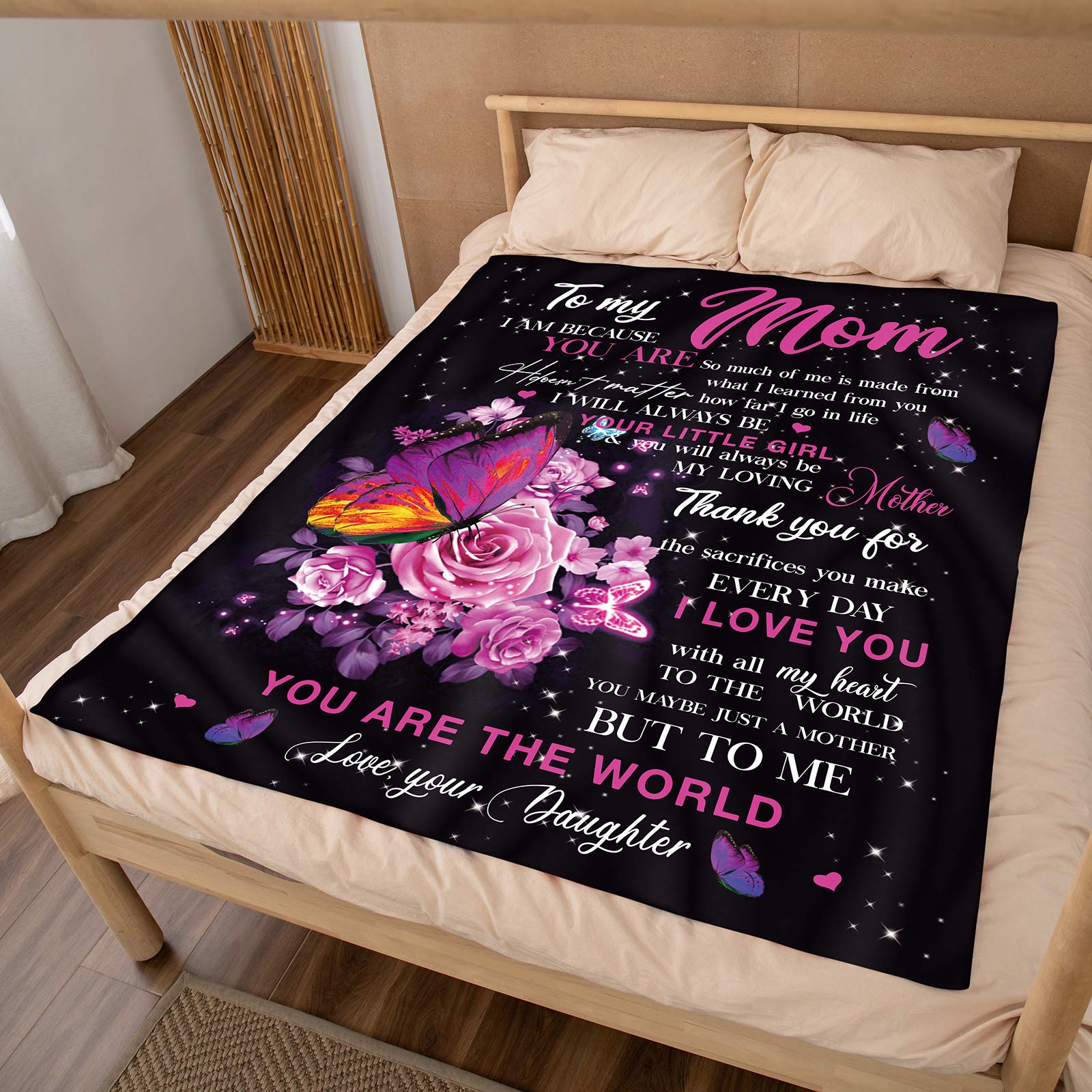 to Mom Gift from Daughter, Mom Birthday Gifts, Mother Blanket-A Loves Gift