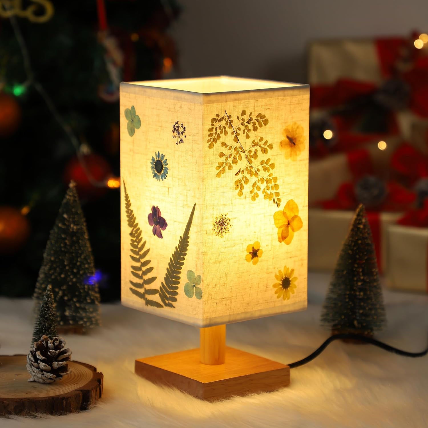 Table Lamp for Bedroom, Vintage Flower Desk Lamp for Christmas-A Loves Gift