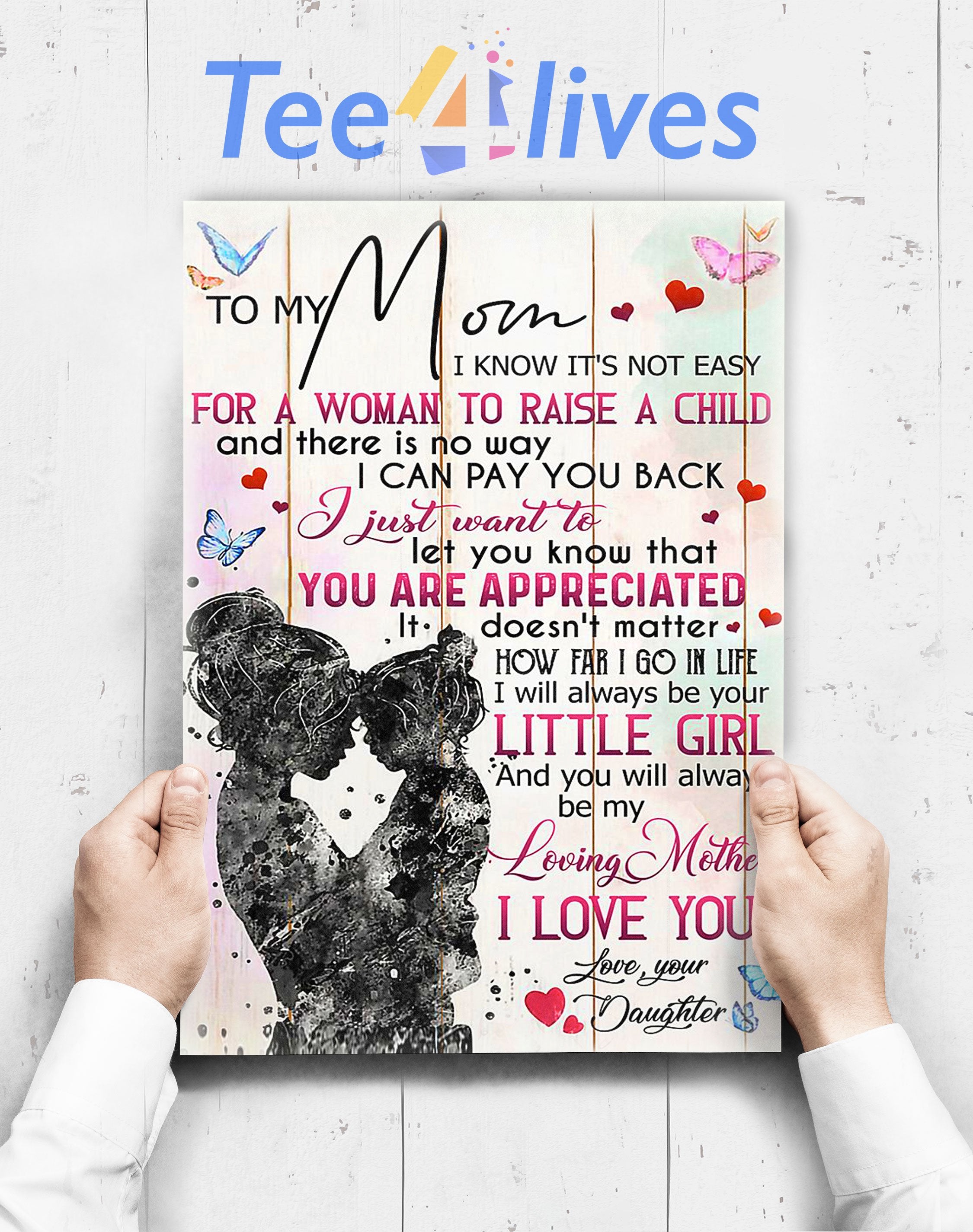 Custom Poster Prints Wall Art To My Mom Poster - Gift for Mom-A Loves Gift