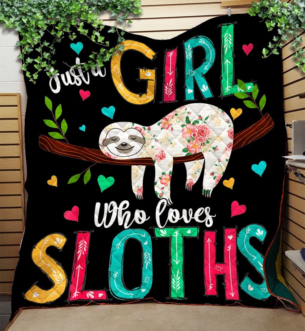 Custom Blankets Sloth Blanket - Gift For Girl - Fleece Blanket-A Loves Gift