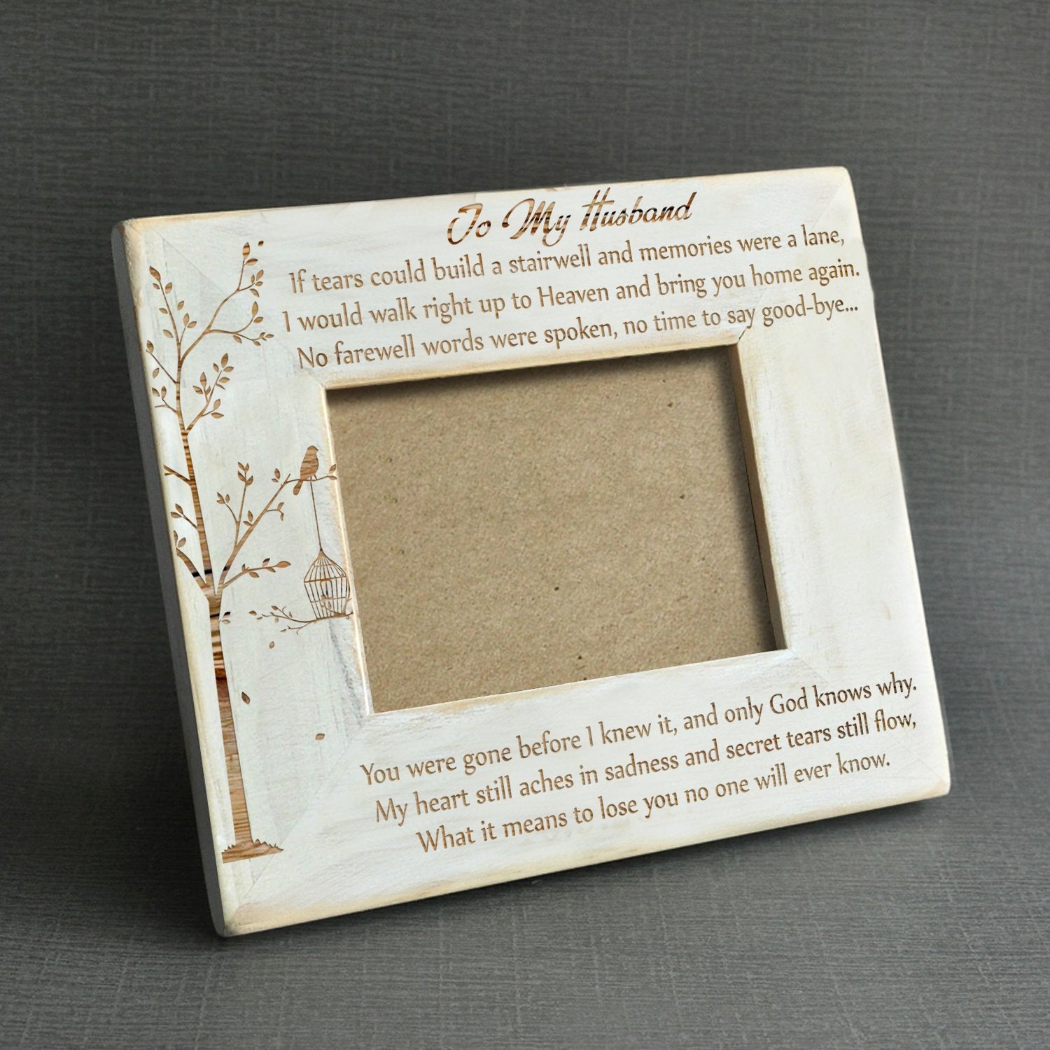 TO MY HUSBAND IN HEAVEN - WOOD FRAME 