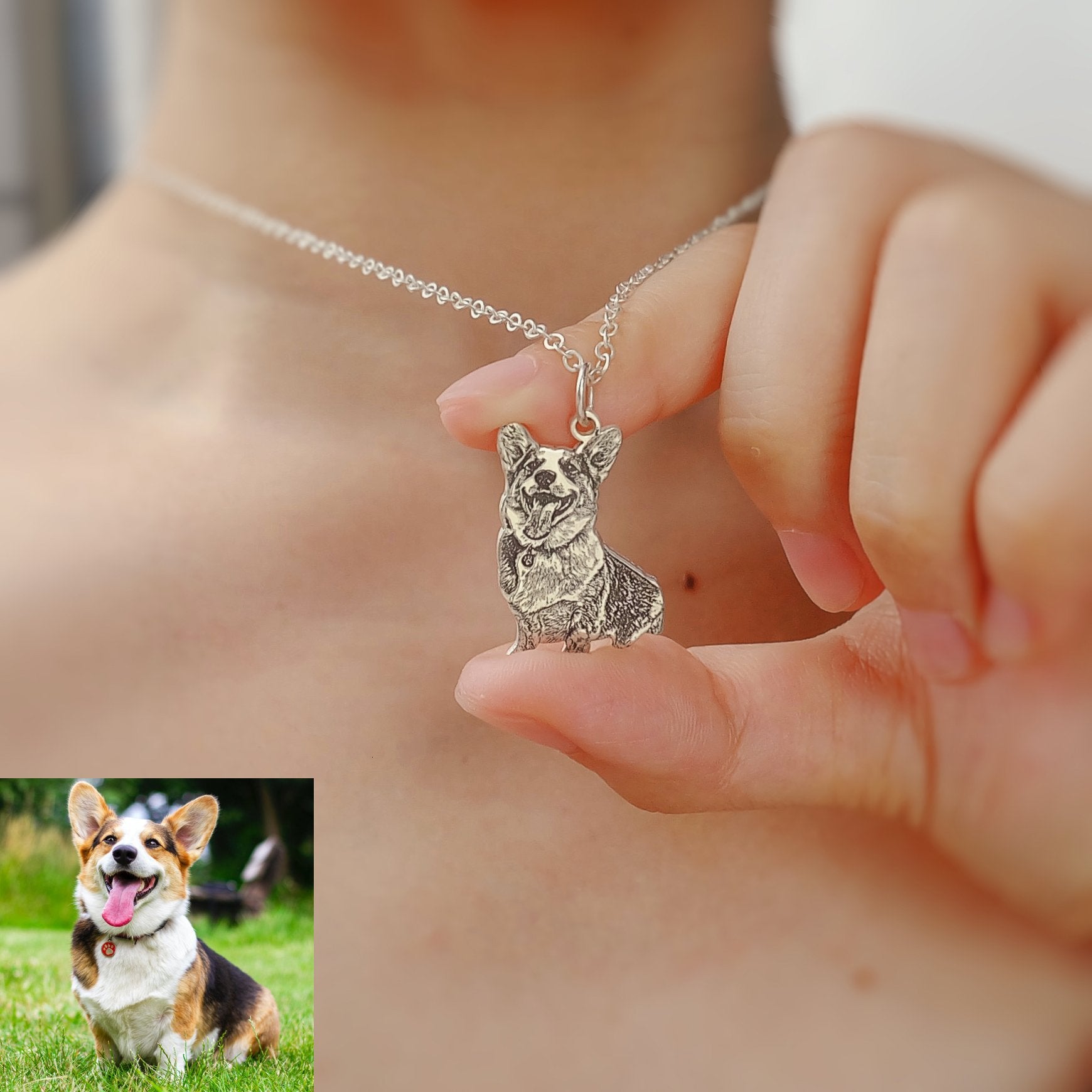 Personalized Photo Necklace Sterling Silver-A Loves Gift