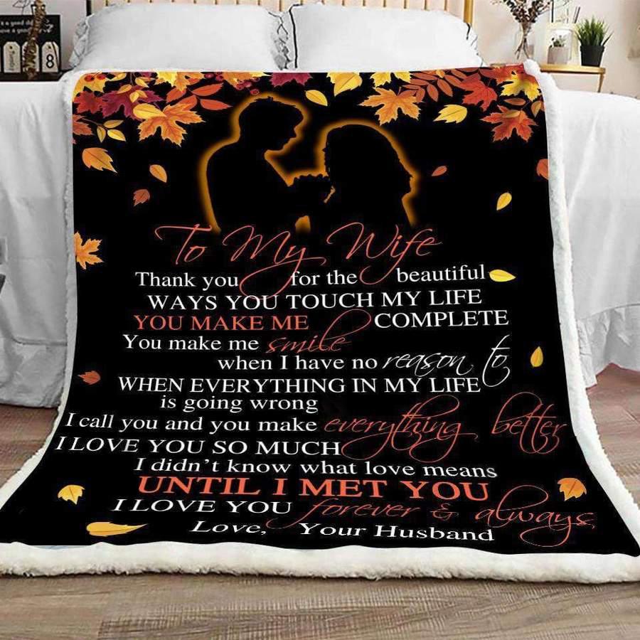 To My Wife Thank You Blanket Gift For Wife-A Loves Gift