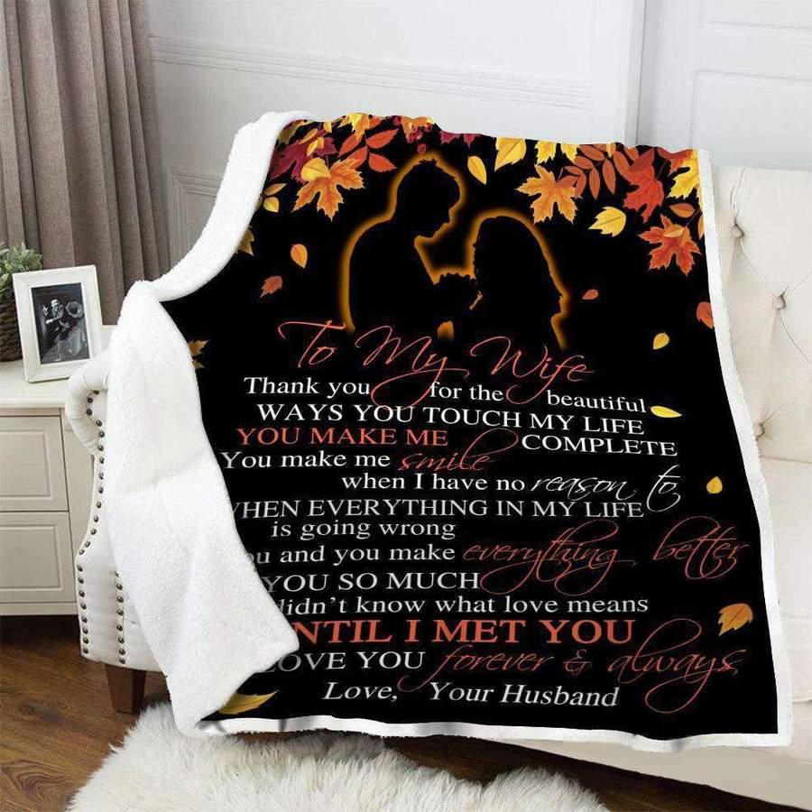 To My Wife Thank You Blanket Gift For Wife-A Loves Gift
