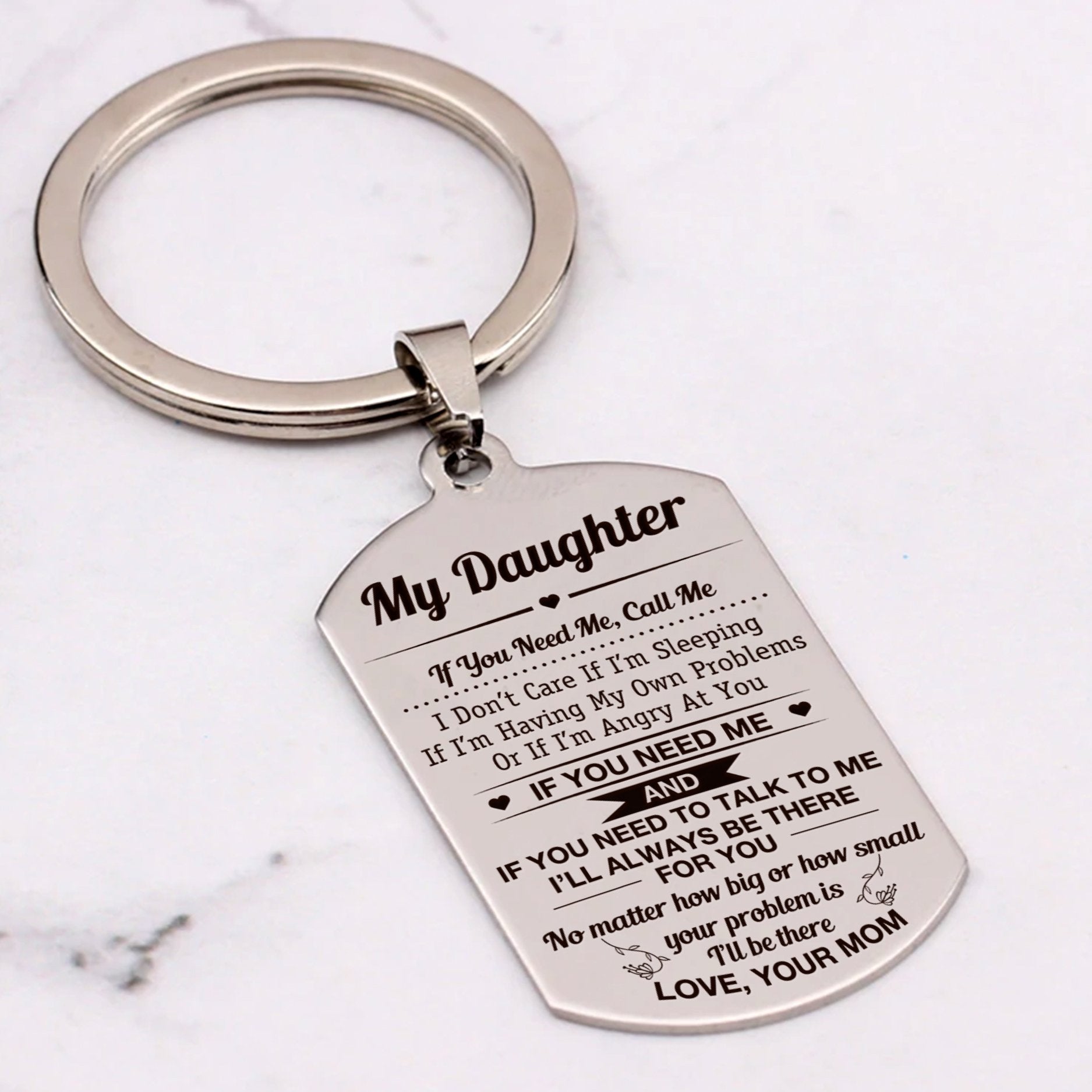 DAUGHTER MOM - ALWAYS BE THERE - KEY CHAIN 1-A Loves Gift