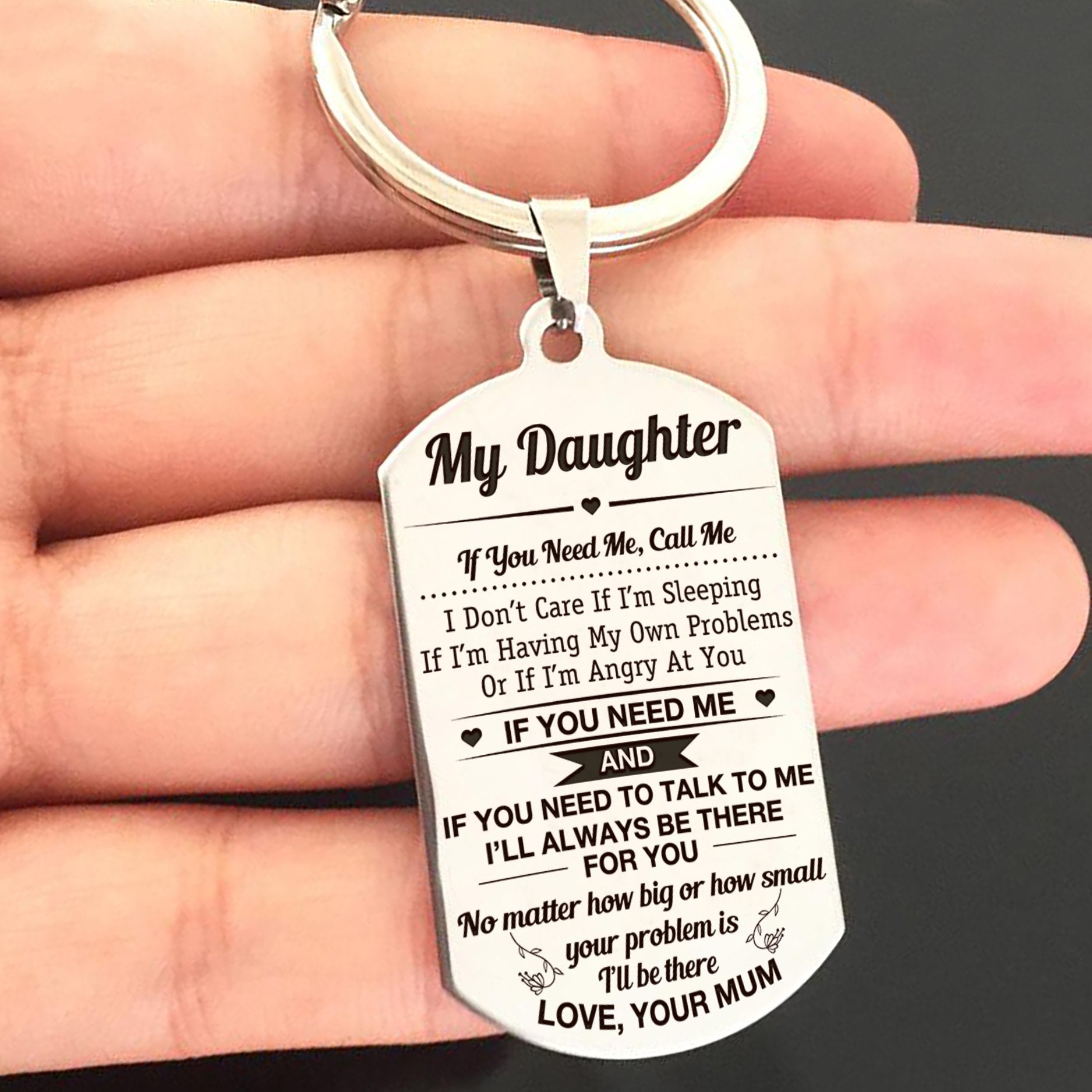 DAUGHTER MUM - ALWAYS BE THERE - KEY CHAIN 1-A Loves Gift
