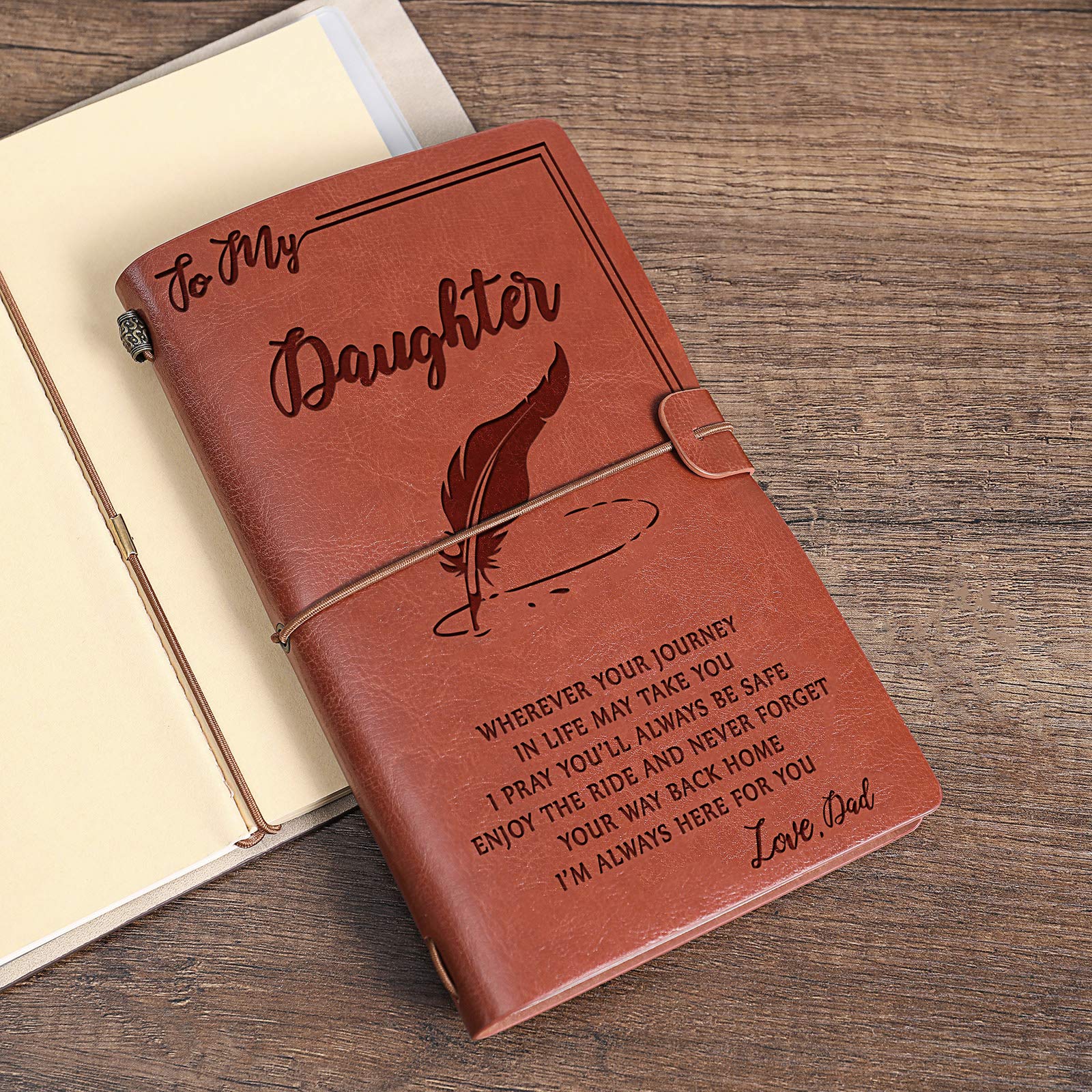 Daughter Leather Journal Drawing Sketch Book Travel Notebook-A Loves Gift