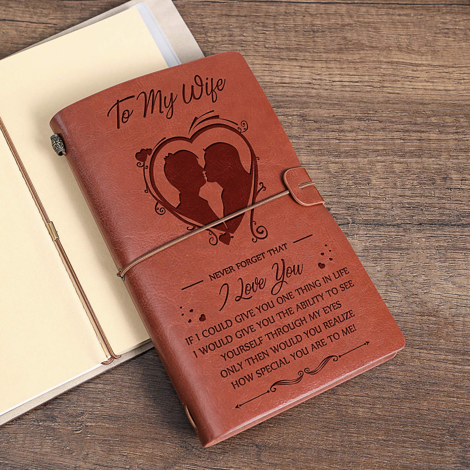 Wife Gifts from Husband ,Leather Journal Book-A Loves Gift