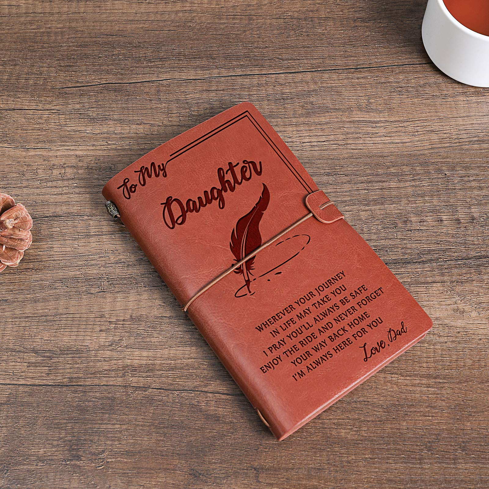 Daughter Leather Journal Drawing Sketch Book Travel Notebook-A Loves Gift