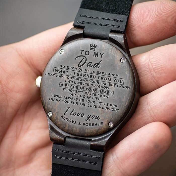 Engraved Wooden Watch For Dad - Great Gifts For Father-A Loves Gift