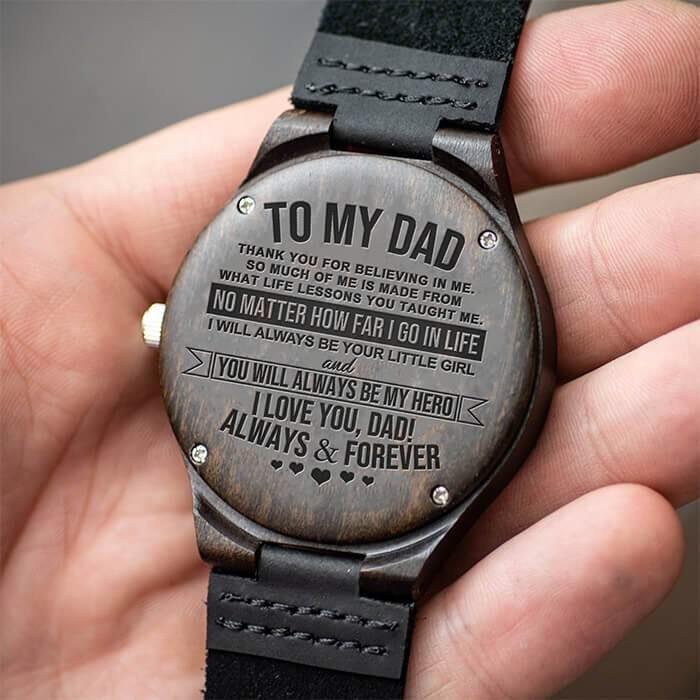 Engraved Wooden Watch For Dad - Great Gifts For Father-A Loves Gift