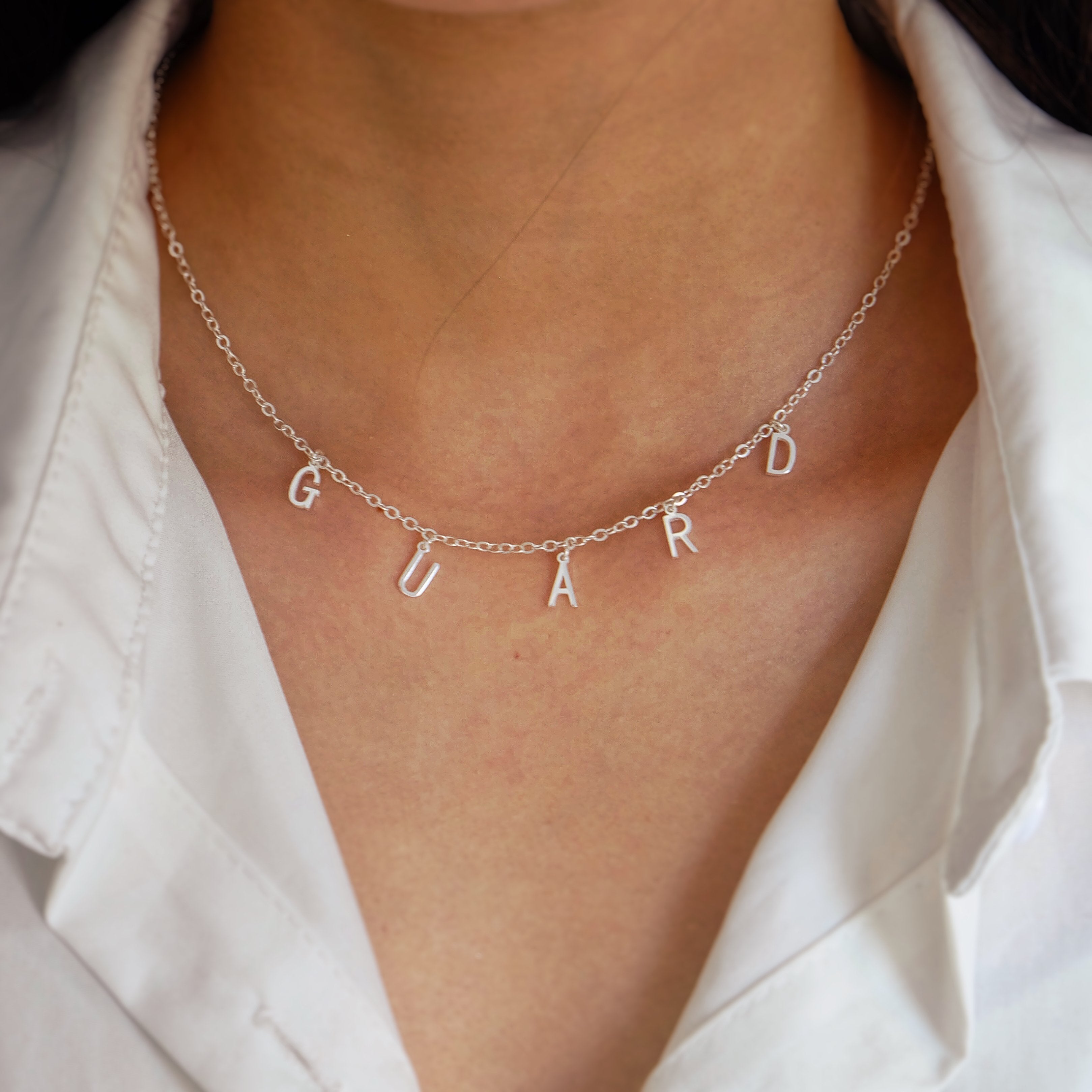 Personalized Initial Name Choker-A Loves Gift