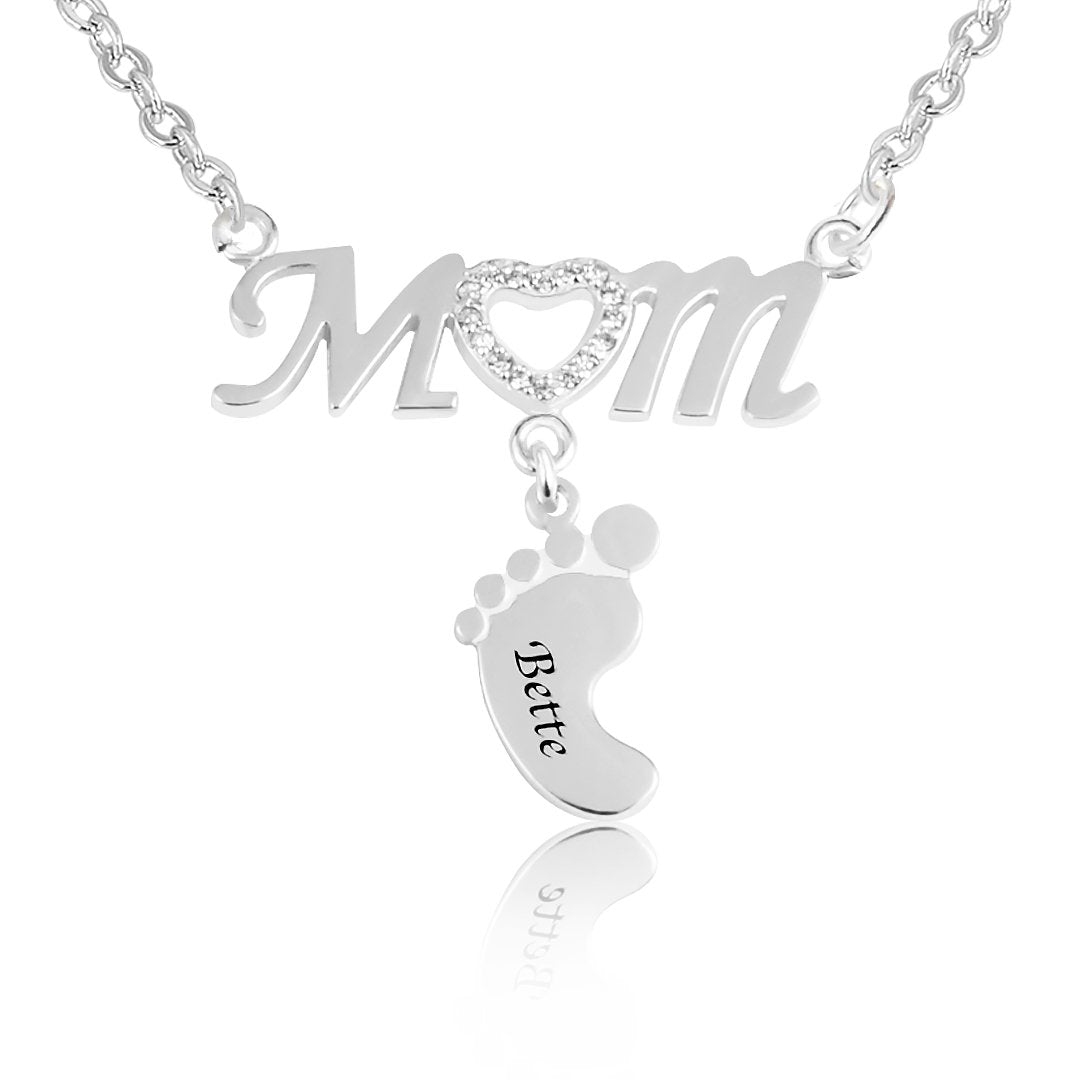 Mom and Baby Feet Necklace-A Loves Gift