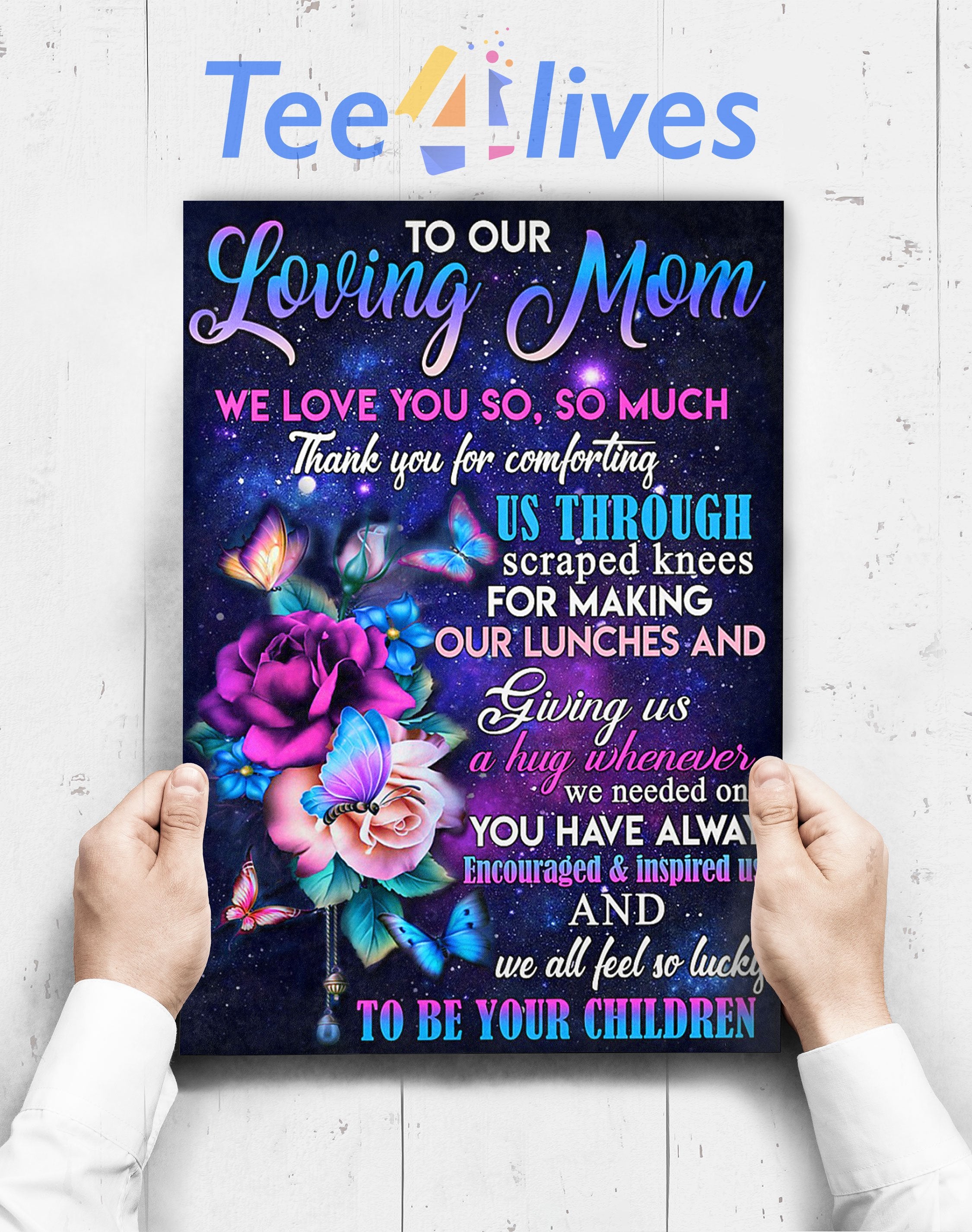 Custom Poster Prints Wall Art To Our Loving Mom Poster - Gift for Mom-A Loves Gift