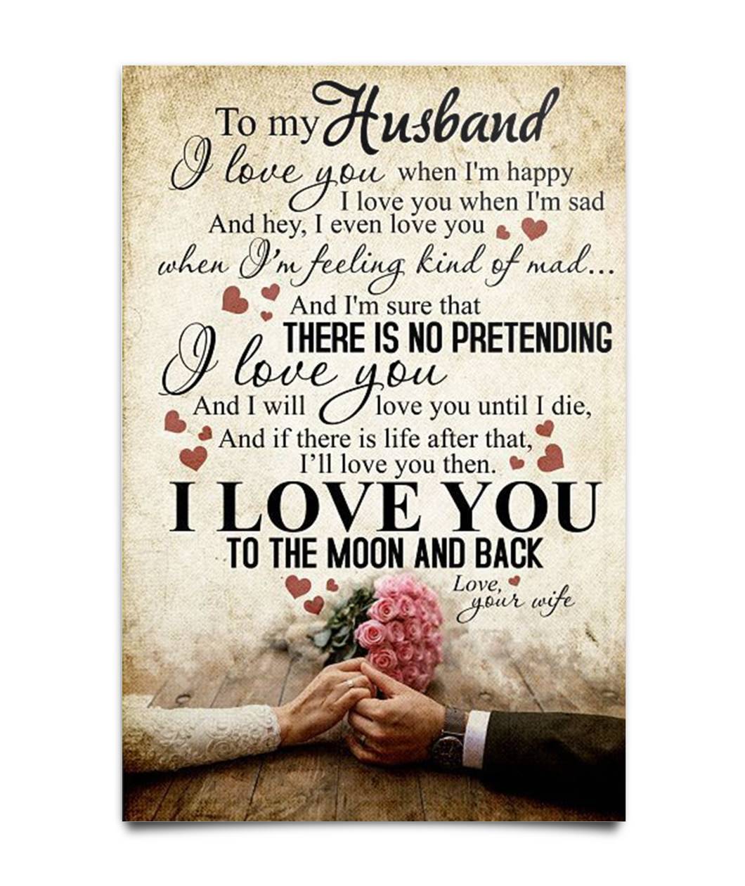 To My Husband Poster Poster-A Loves Gift