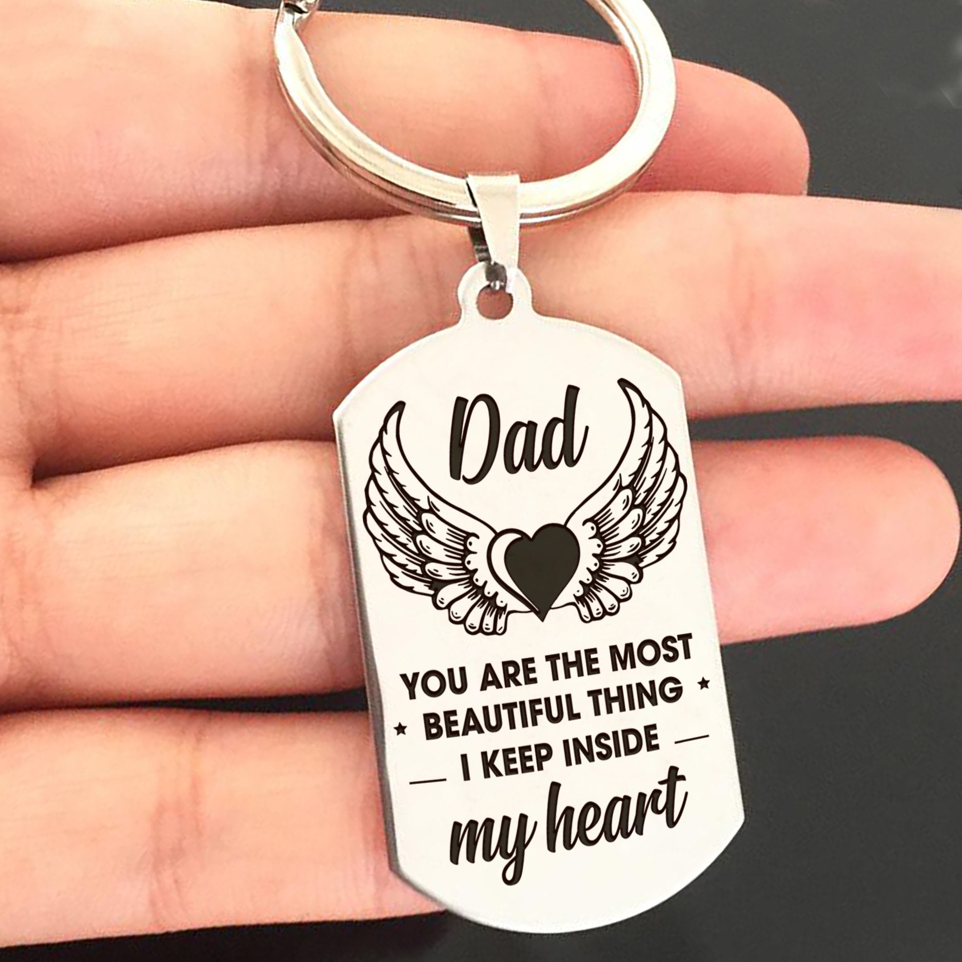DAD - MY HEART - KEY CHAIN 1-A Loves Gift