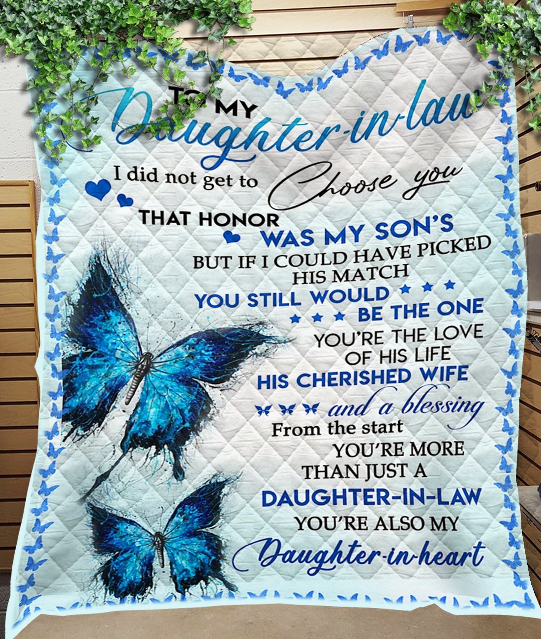 Custom Blanket To My Daughter-in-law Blanket - Gift For Daughter - Quilt Blanket-A Loves Gift
