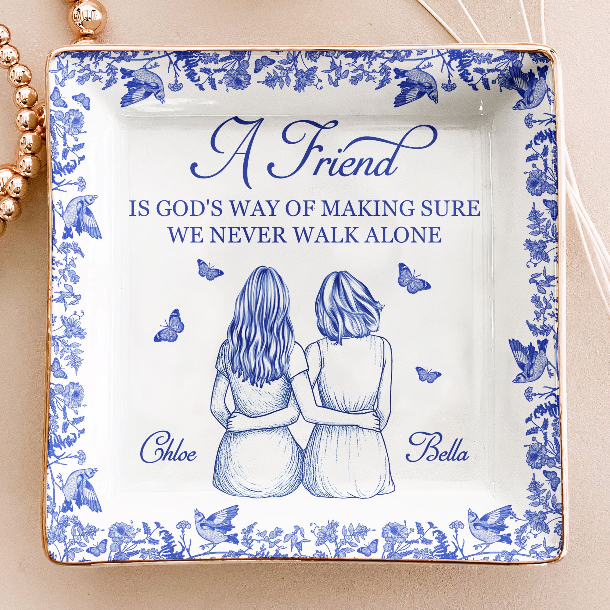 A Friend Is God's Way Of - Personalized Jewelry Dish