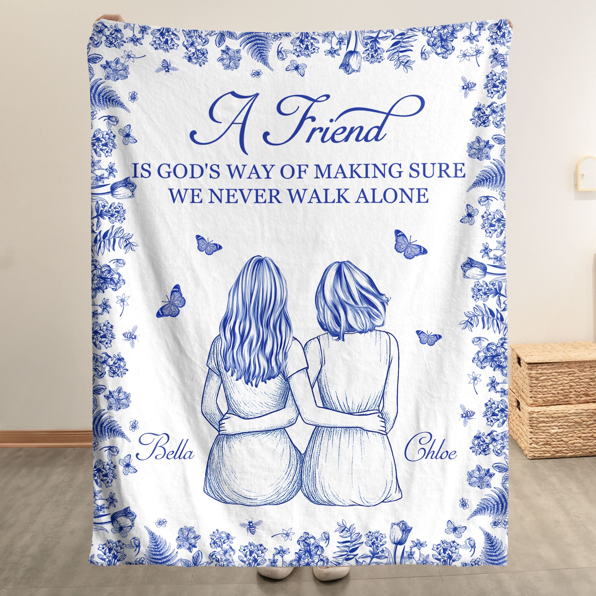 A Friend Is God's Way - Personalized Blanket