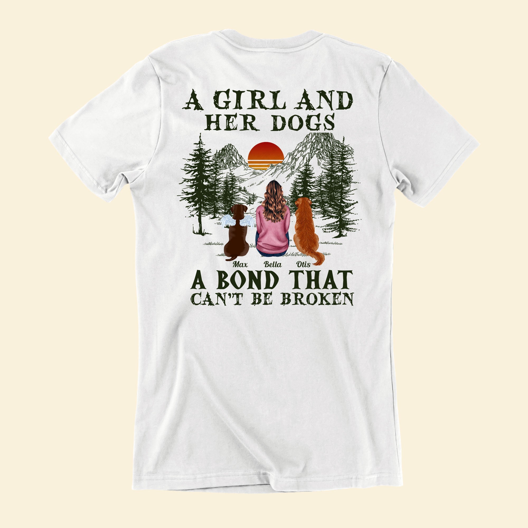 A Girl And Her Dogs Cats - Unbreakable Bond - Personalized Shirt